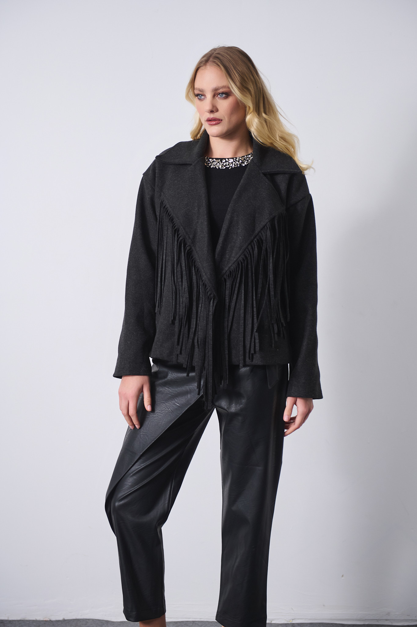 Jacket Κοντό Με Κρόσια φωτογραφία