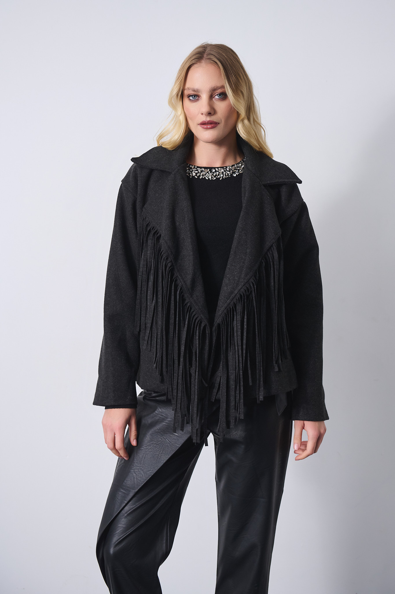 Jacket Κοντό Με Κρόσια φωτογραφία