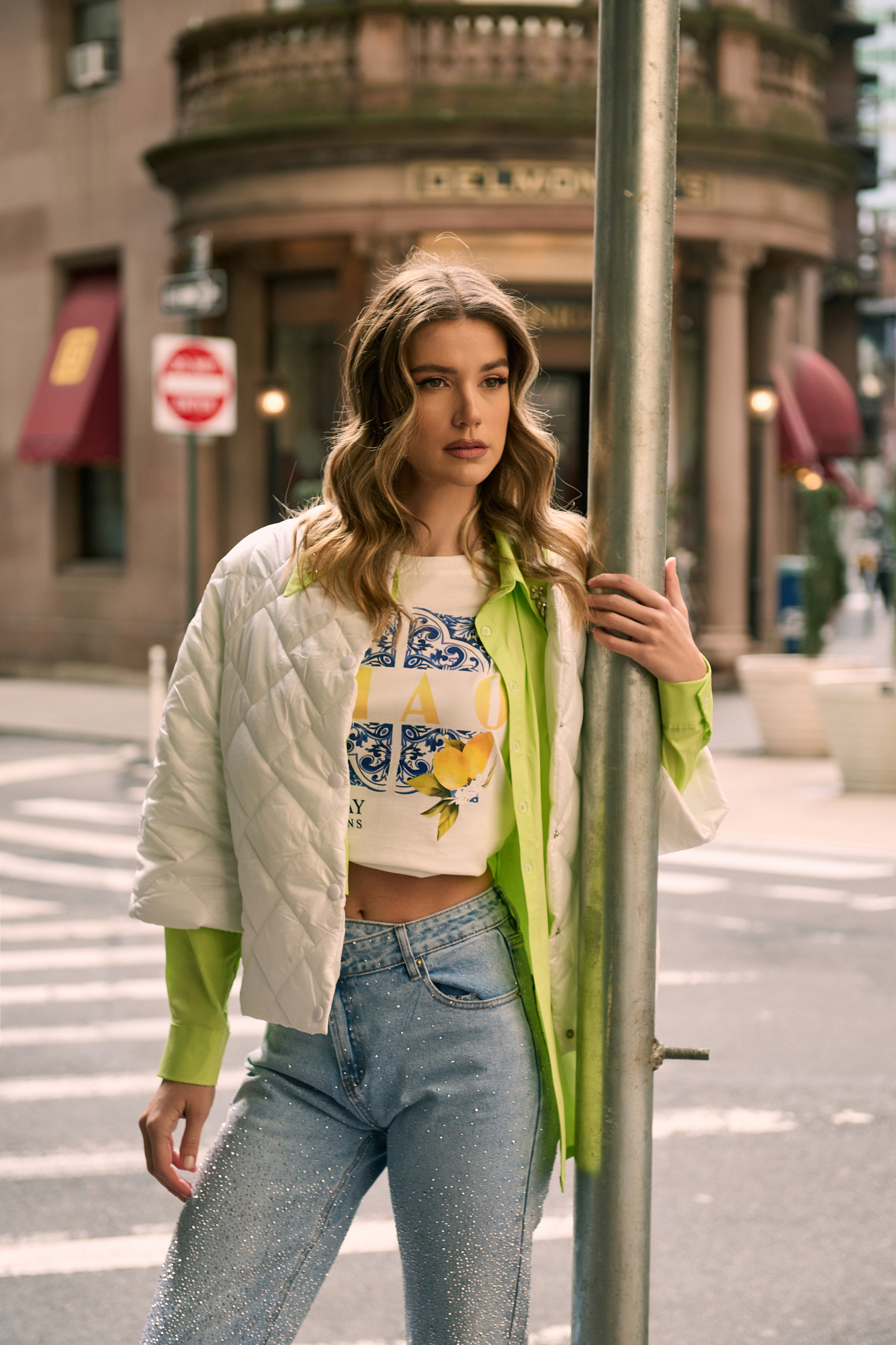  Μπουφάν Καπιτονέ 3/4 Μανίκι Με Κρυφές Τσέπες