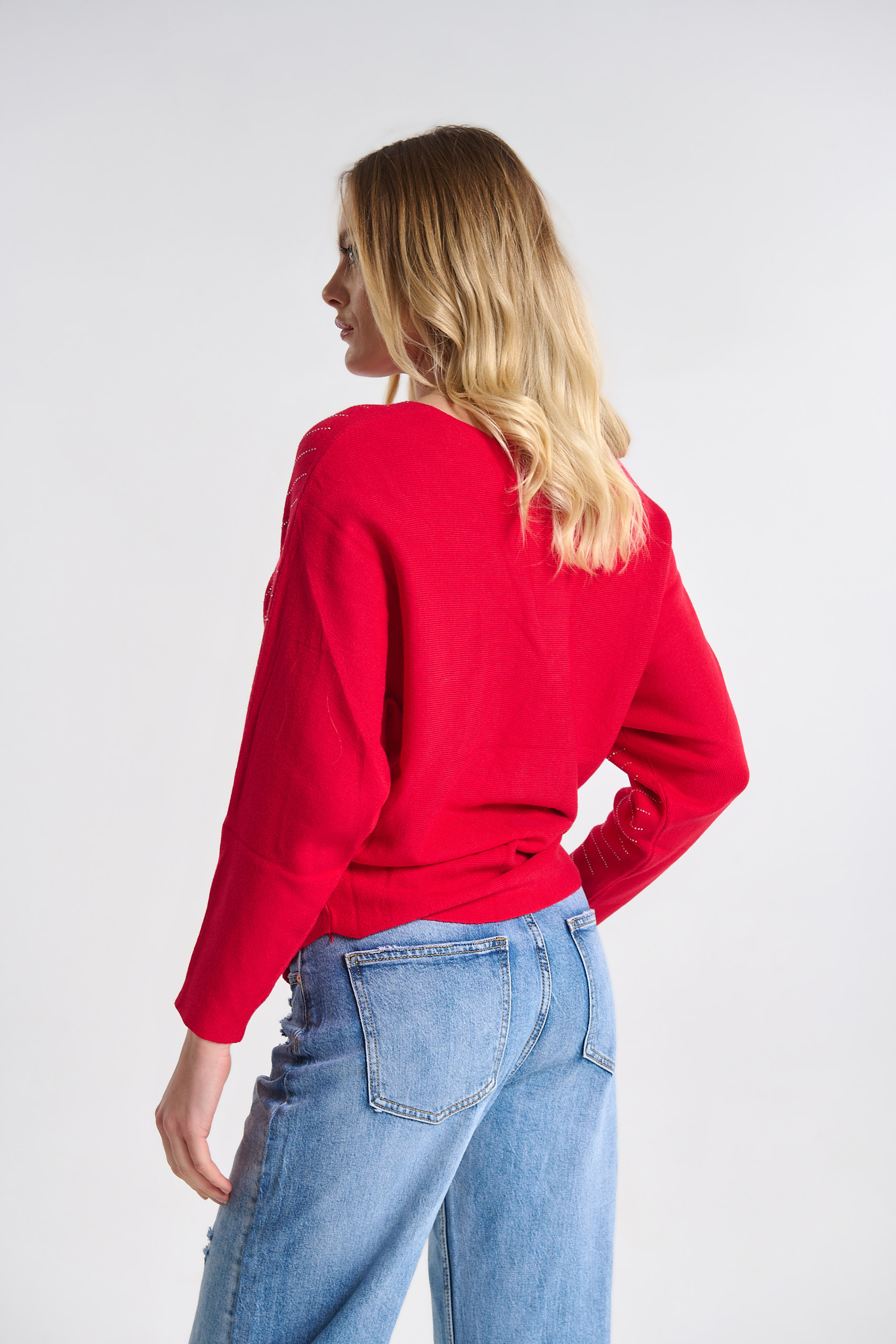 Μπλούζα Πλεκτή Με Λεπτομέρειες Στρας φωτογραφία