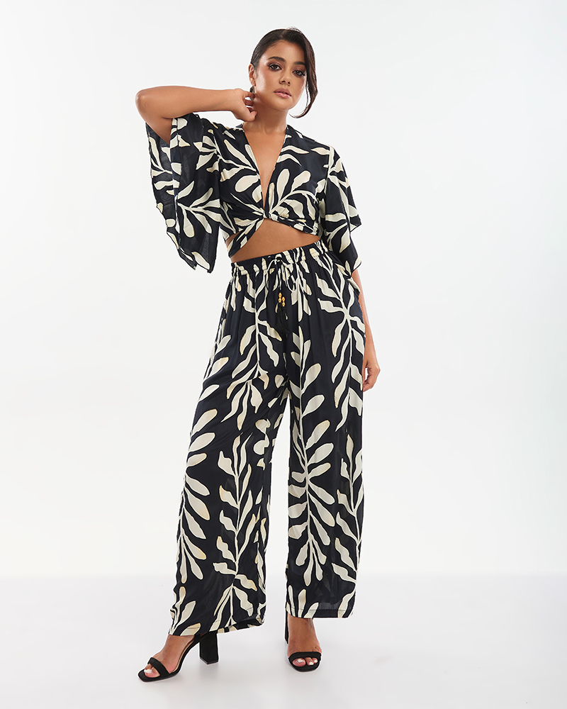 Σετ BLE Τοπ & Παντελόνα Με Tropical Print