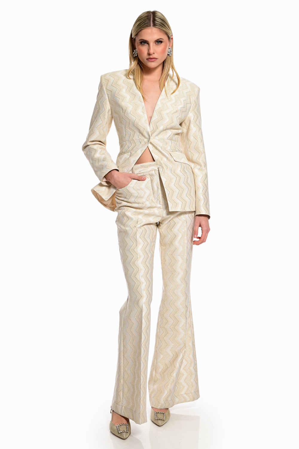 Παντελόνι WECOSS Με Μεταλλική Ύφανση