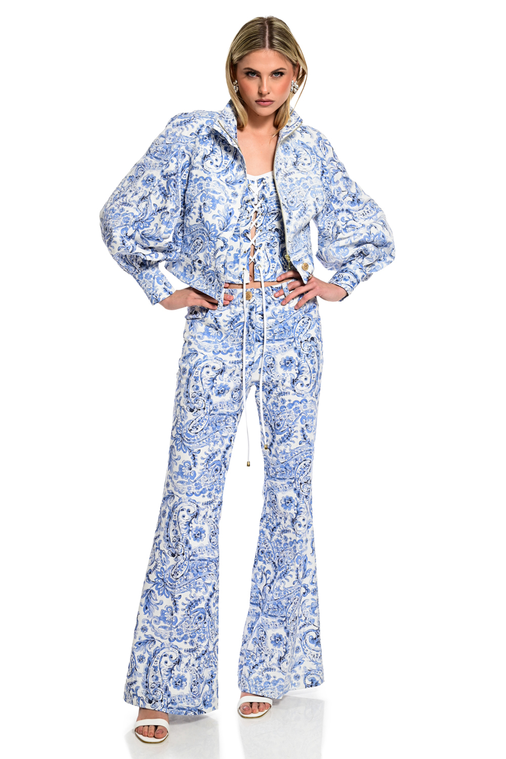 Παντελόνι WECOSS Paisley Print φωτογραφία