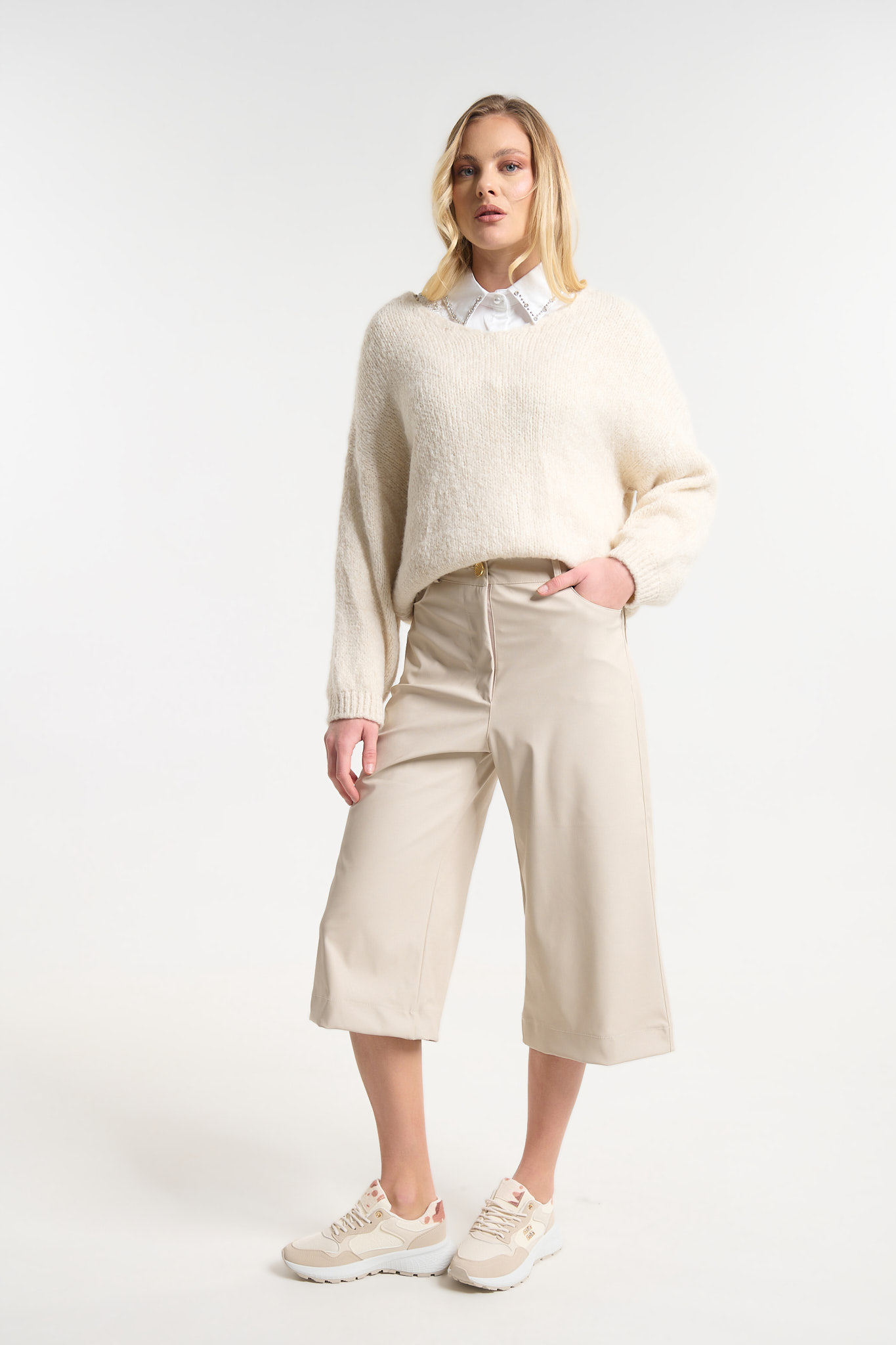 Παντελόνι Δερματίνη Ψηλόμεσο Με Κουμπί Kellys