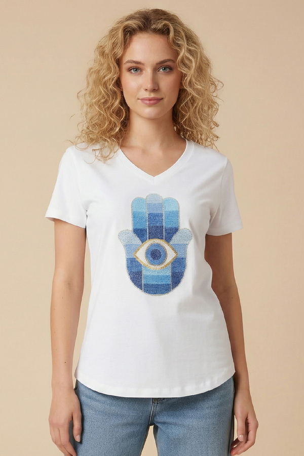 T-Shirt Με Τύπωμα Hamsa DEJAVU
