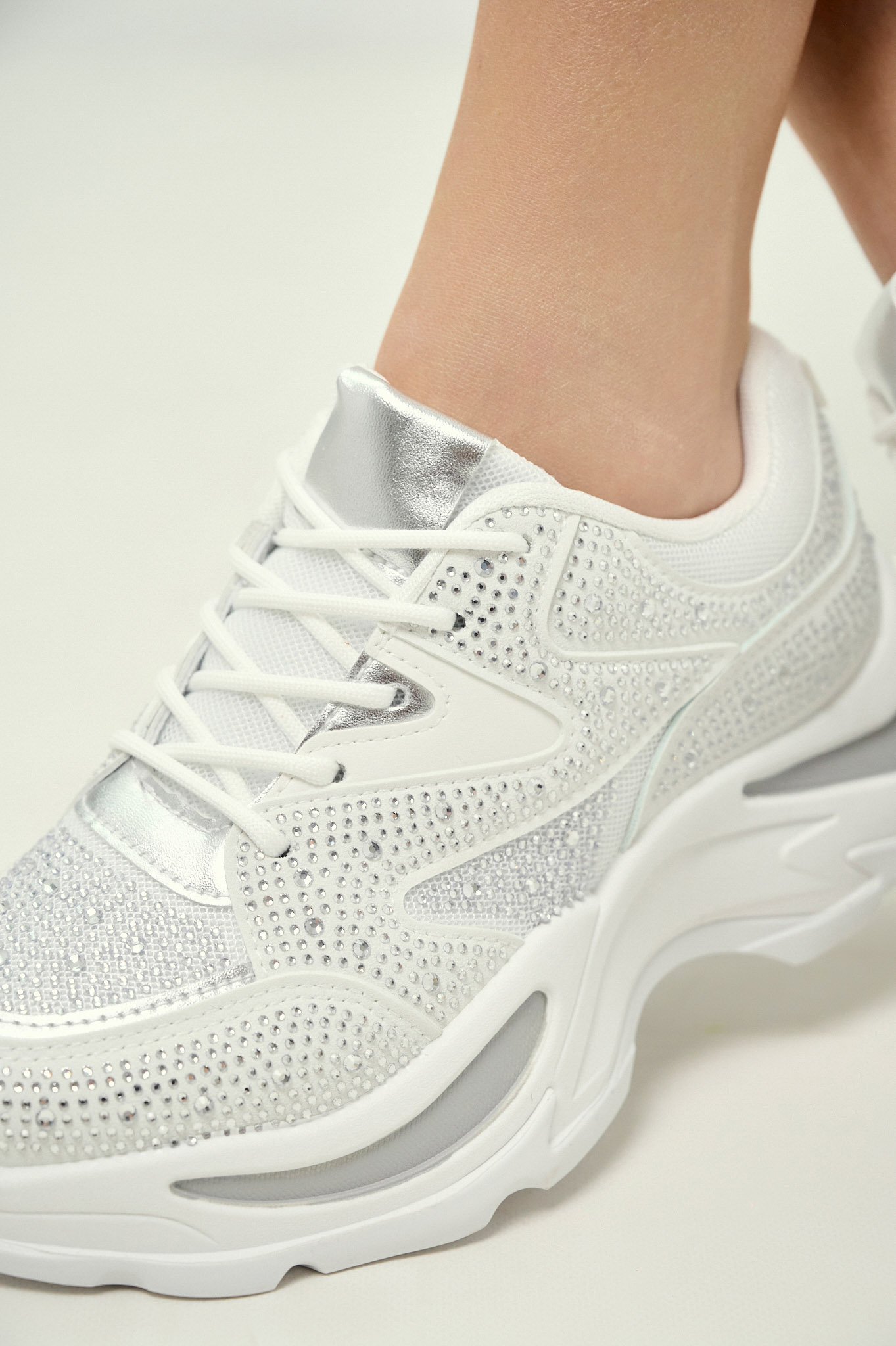 Sneakers Chunky Με Στρας φωτογραφία