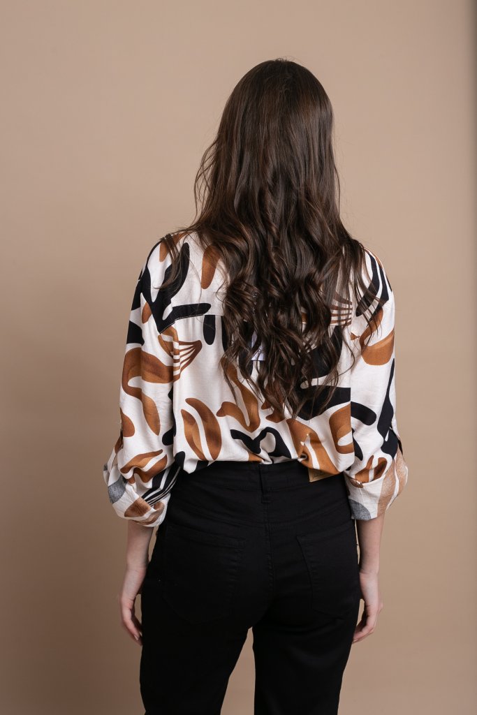 Πουκαμίσα Με Σχέδιο Loose Fit OPEN φωτογραφία