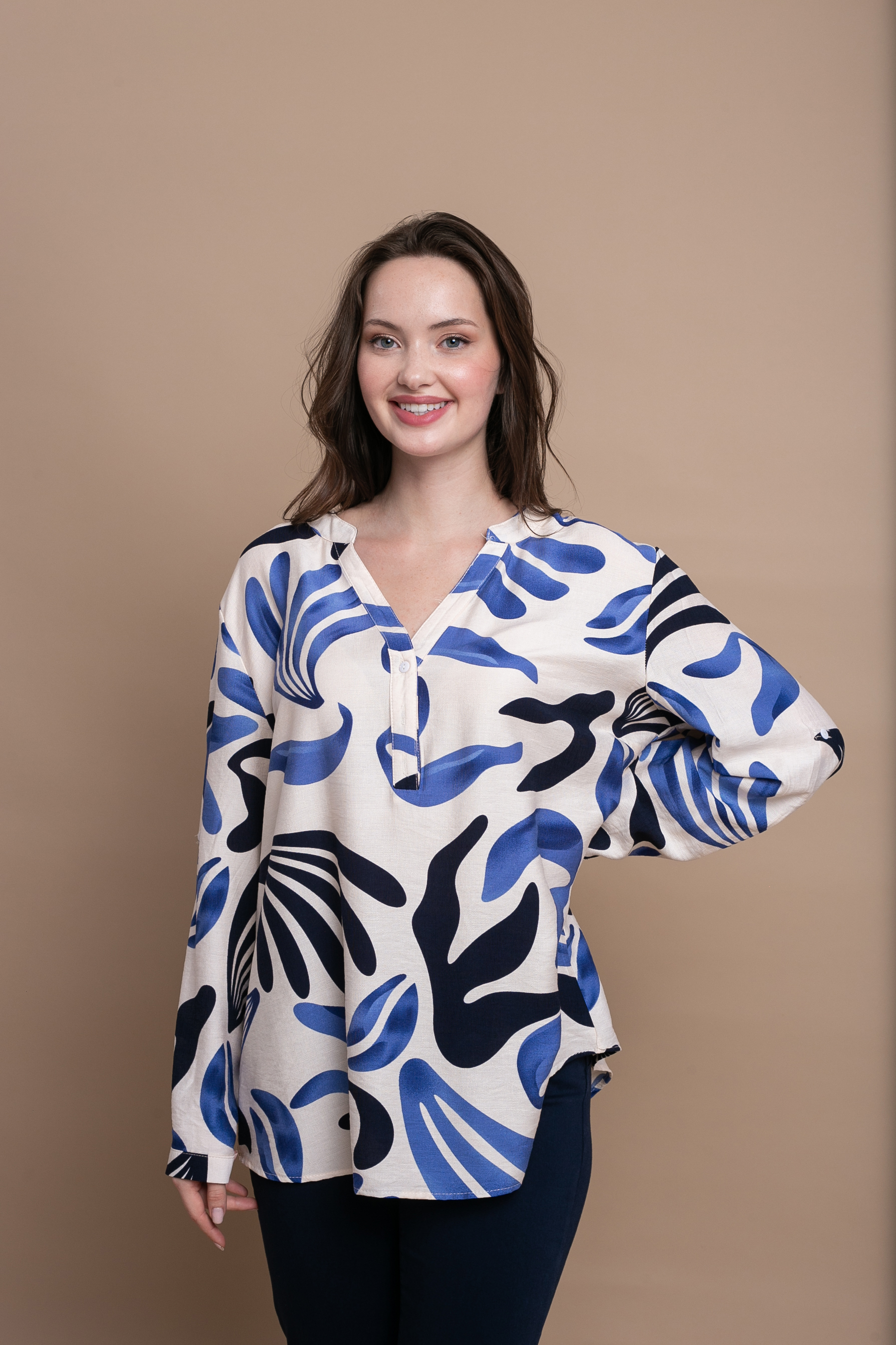 Πουκαμίσα Με Σχέδιο Loose Fit OPEN φωτογραφία