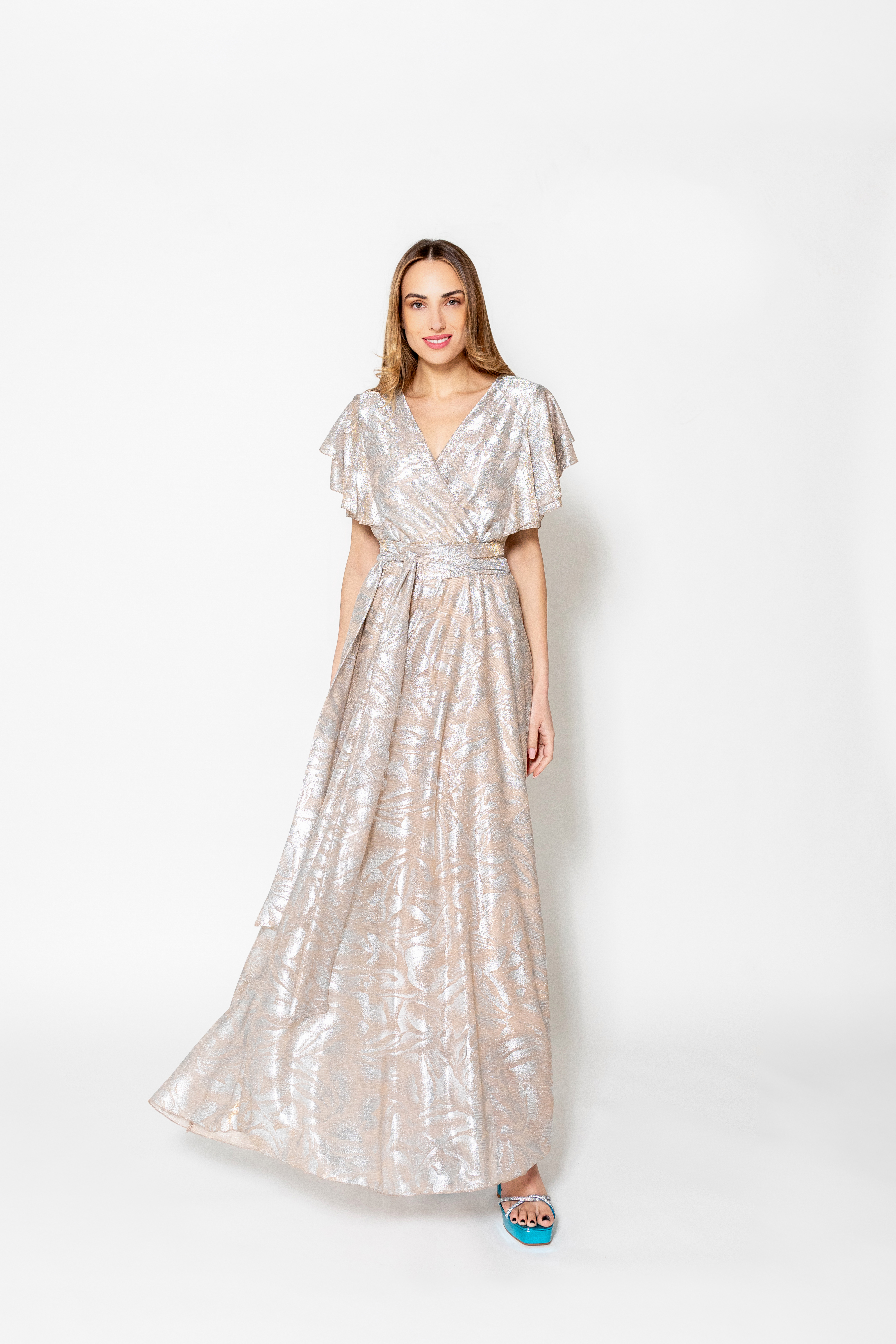 Φόρεμα Maxi Κρουάζε Με Λάμψη GIANNI RODINI