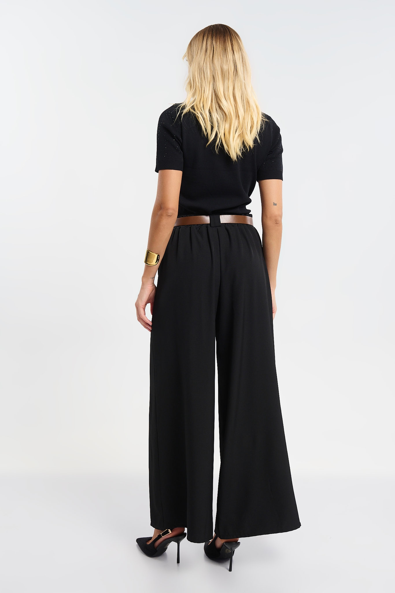 Women’s Wide-Leg Trousers with Belt