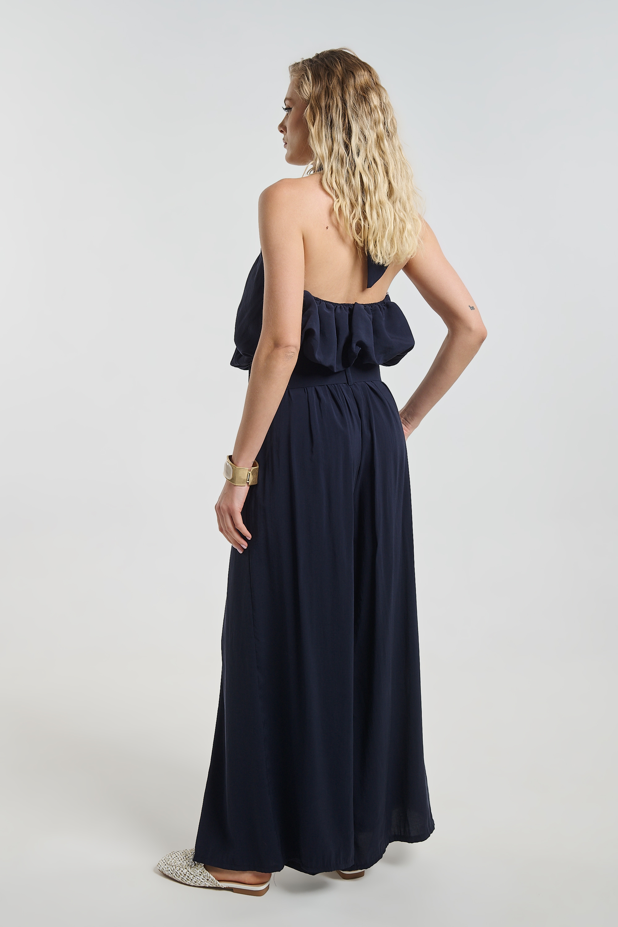 Σετ Τοπ με Παντελόνα & Ζώνη σε Wide Leg Γραμμή