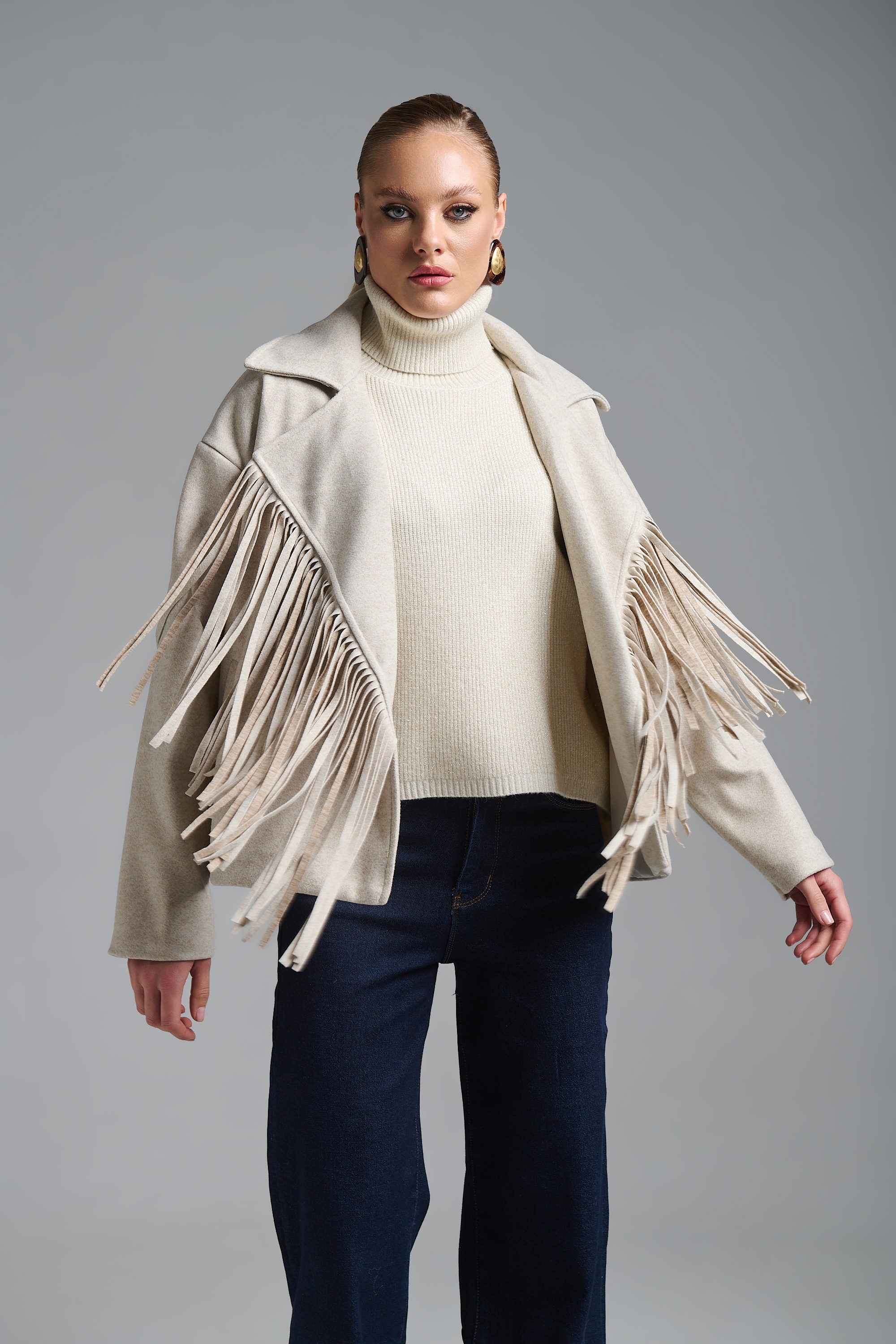 Jacket Κοντό Με Κρόσια