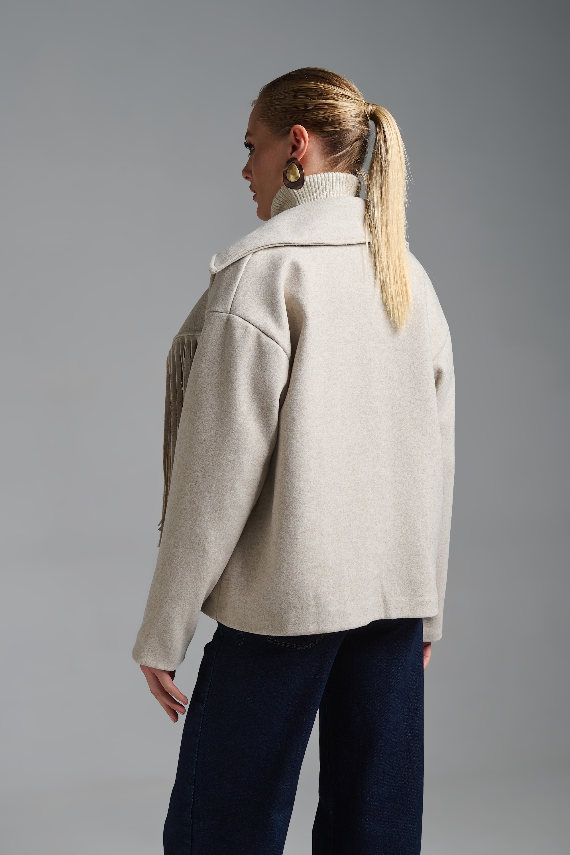 Jacket Κοντό Με Κρόσια