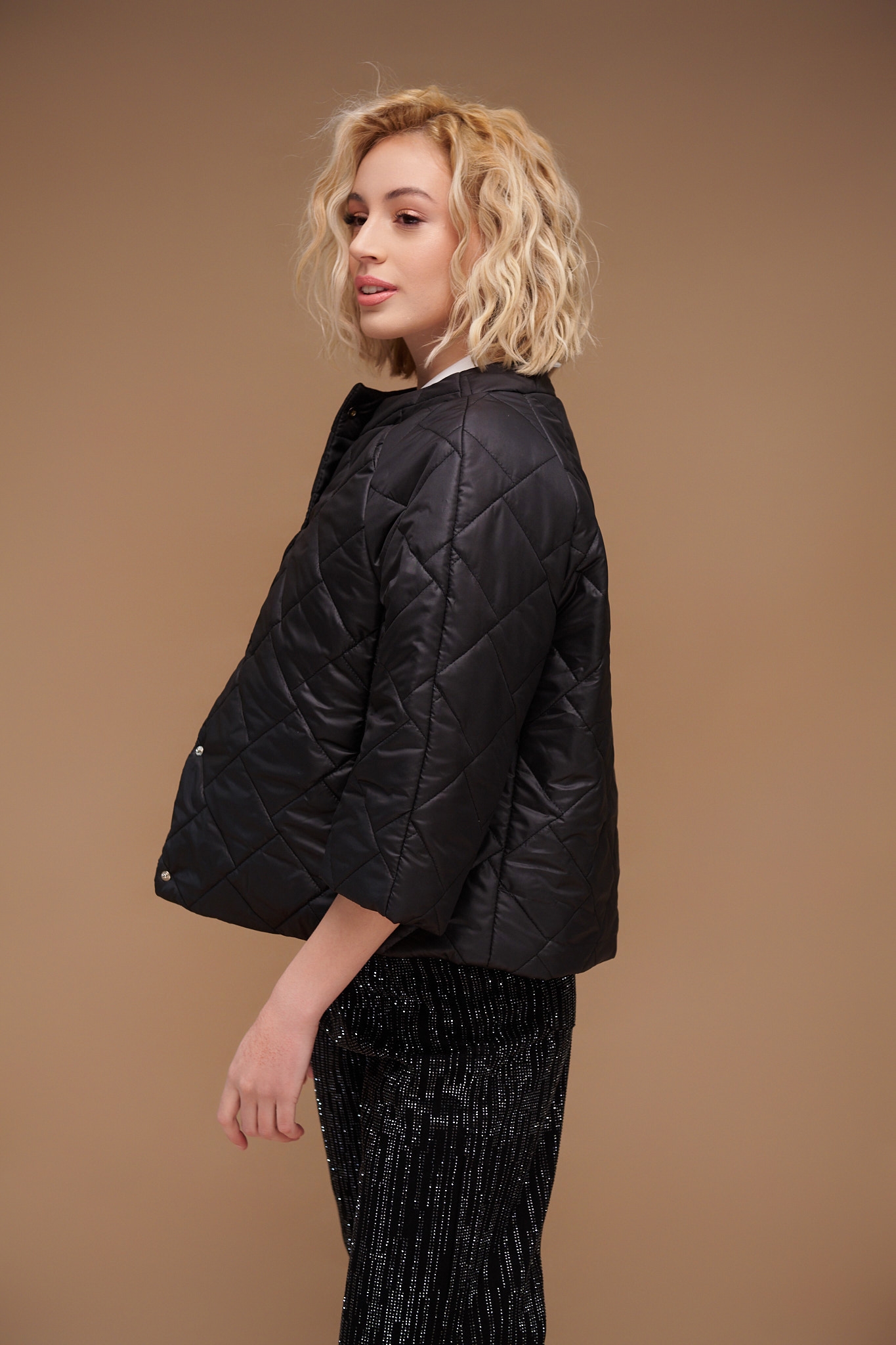 Μπουφάν Καπιτονέ 3/4 Μανίκι Με Κρυφές Τσέπες