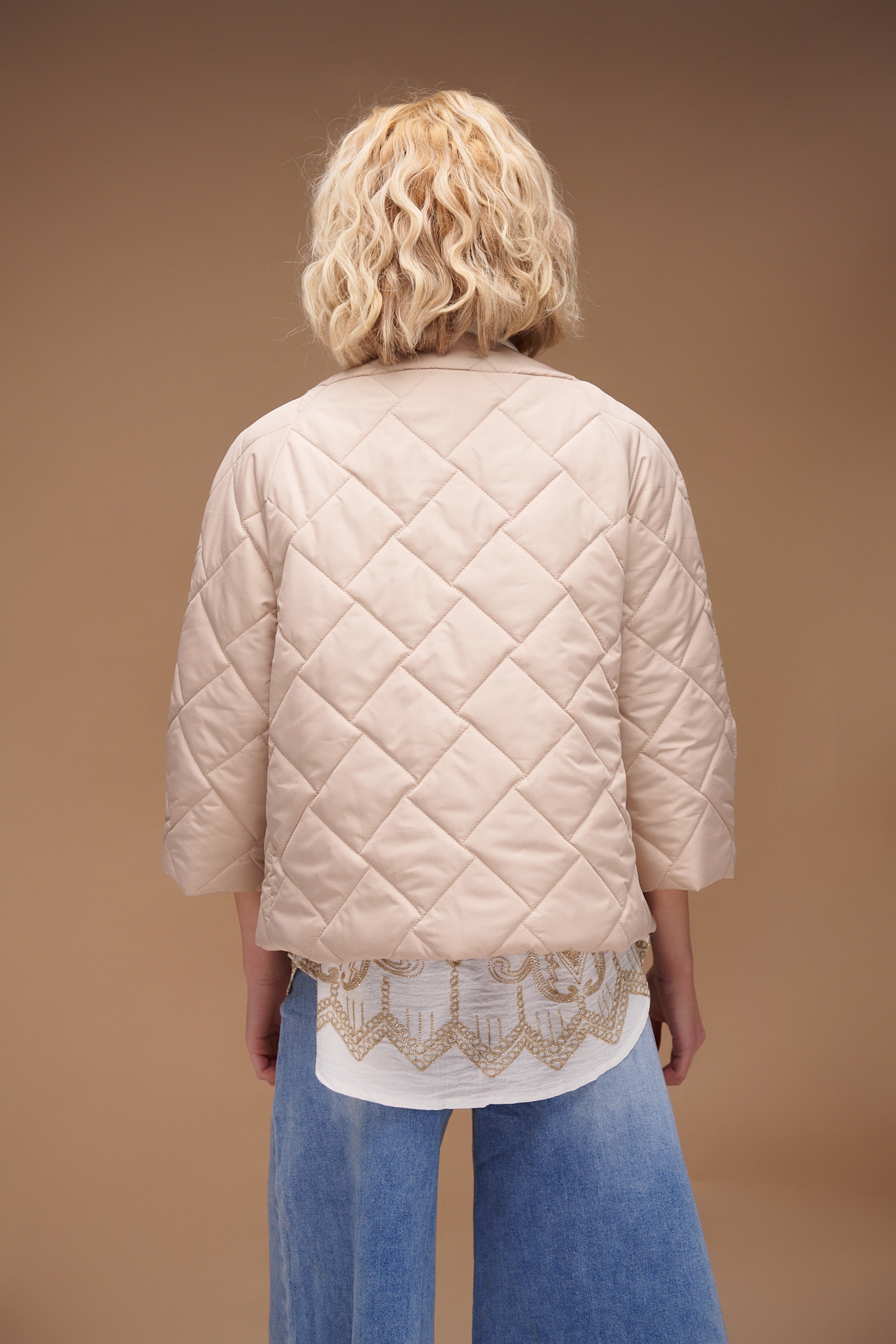 Μπουφάν Καπιτονέ 3/4 Μανίκι Με Κρυφές Τσέπες