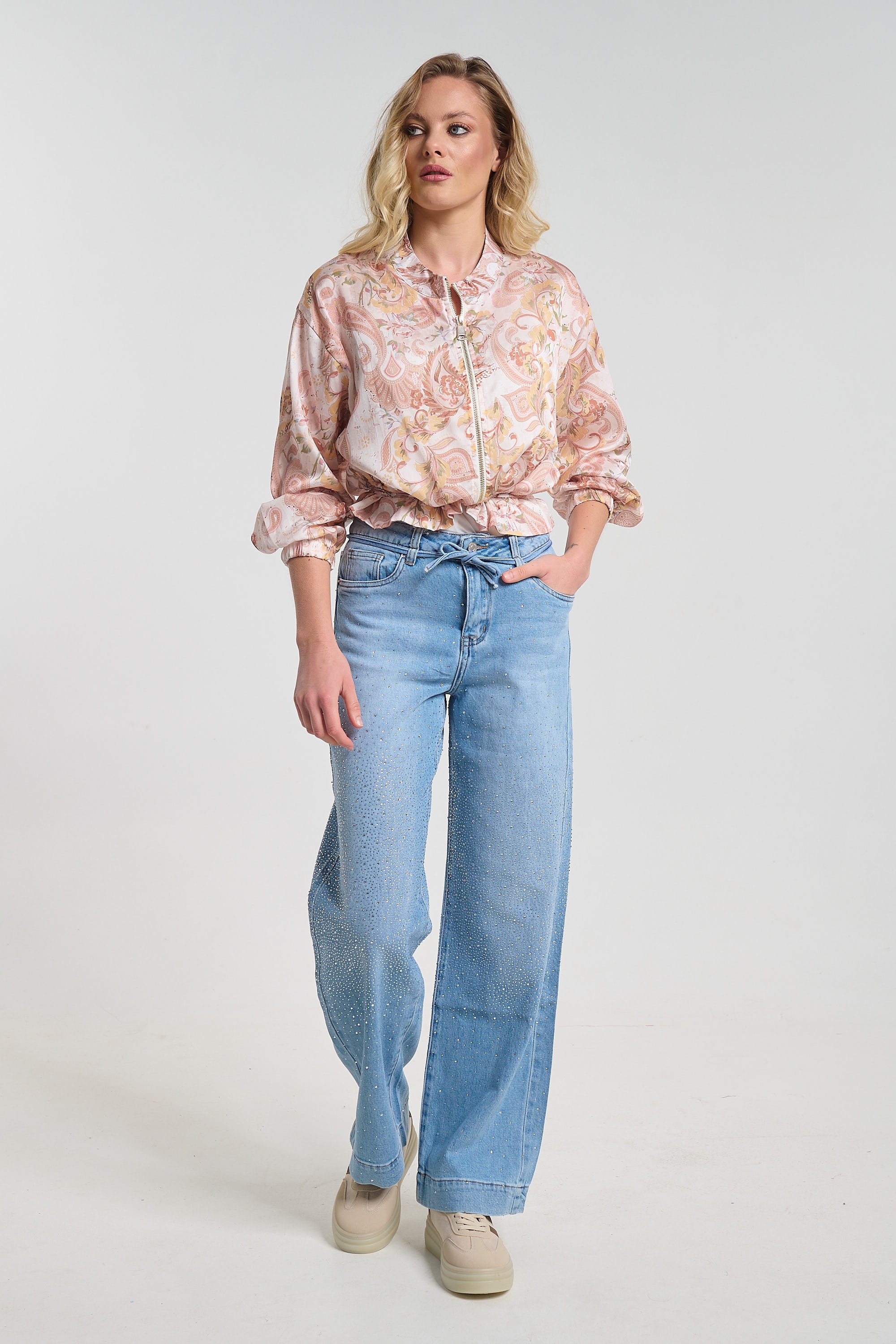 Παντελόνι Τζιν Με Στρας & Ζωνάκι