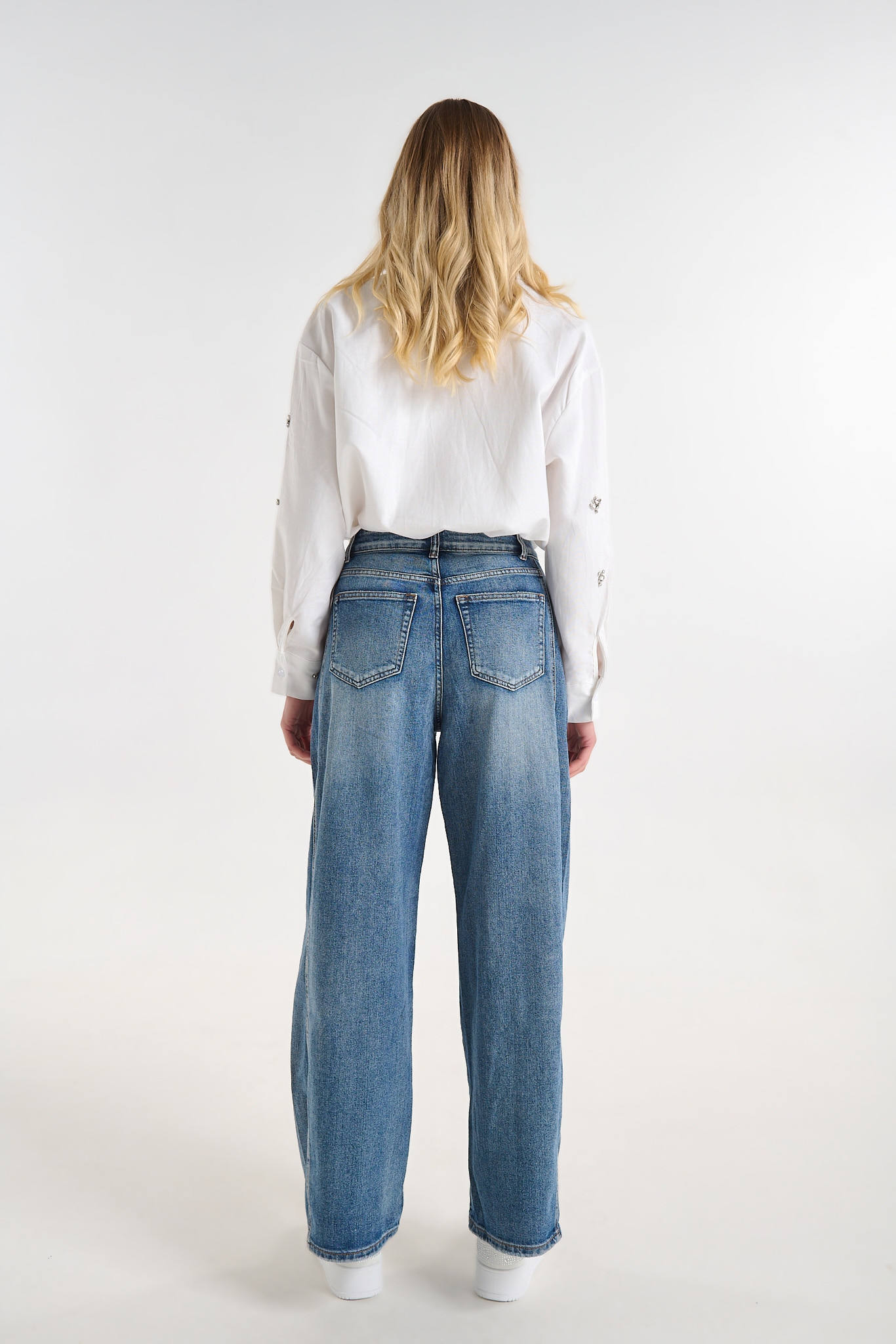 Τζιν Wide Leg Με Ψηλόμεση Γραμμή