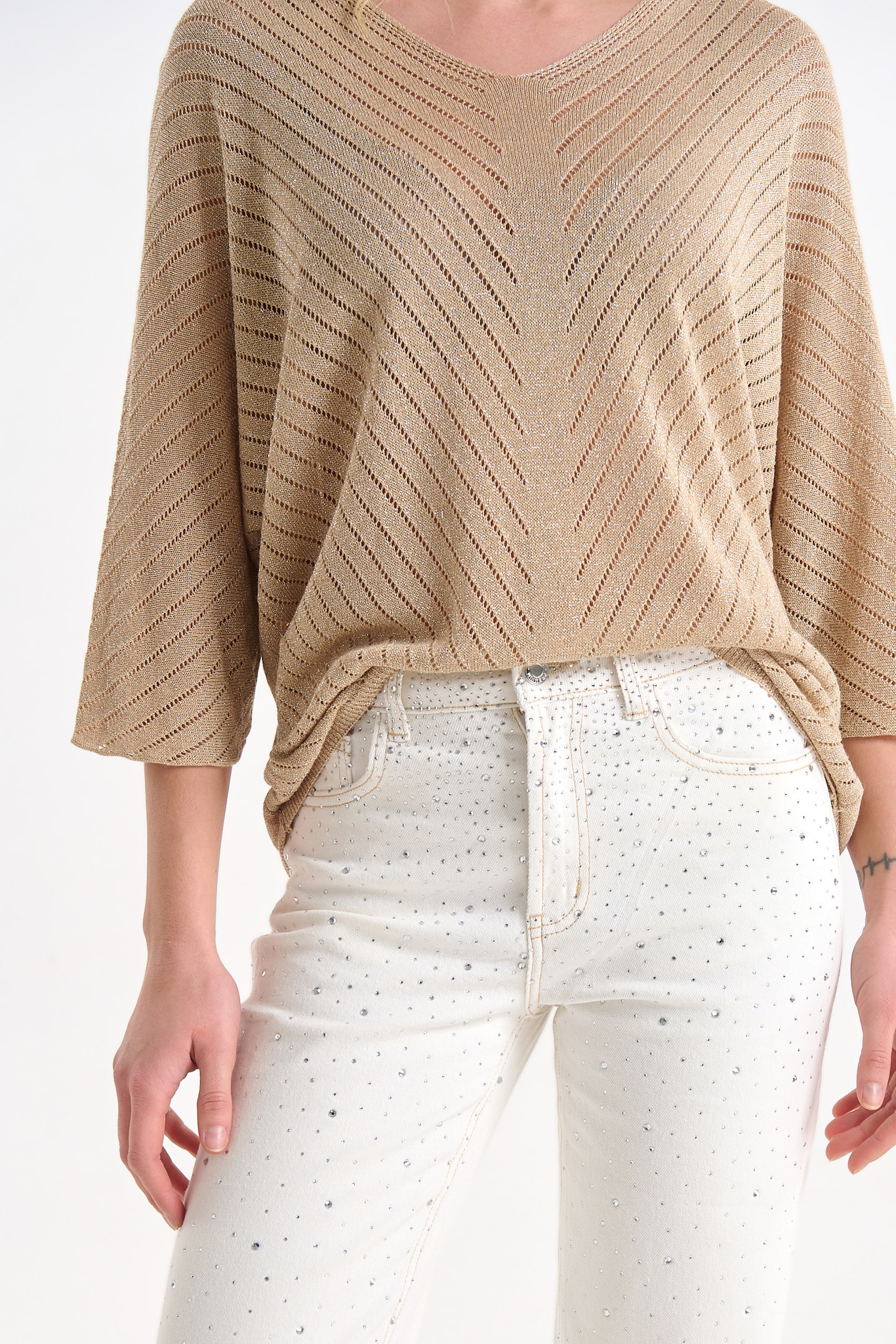 Τζιν Παντελόνι Σε Ίσια Γραμμή Με Στρας