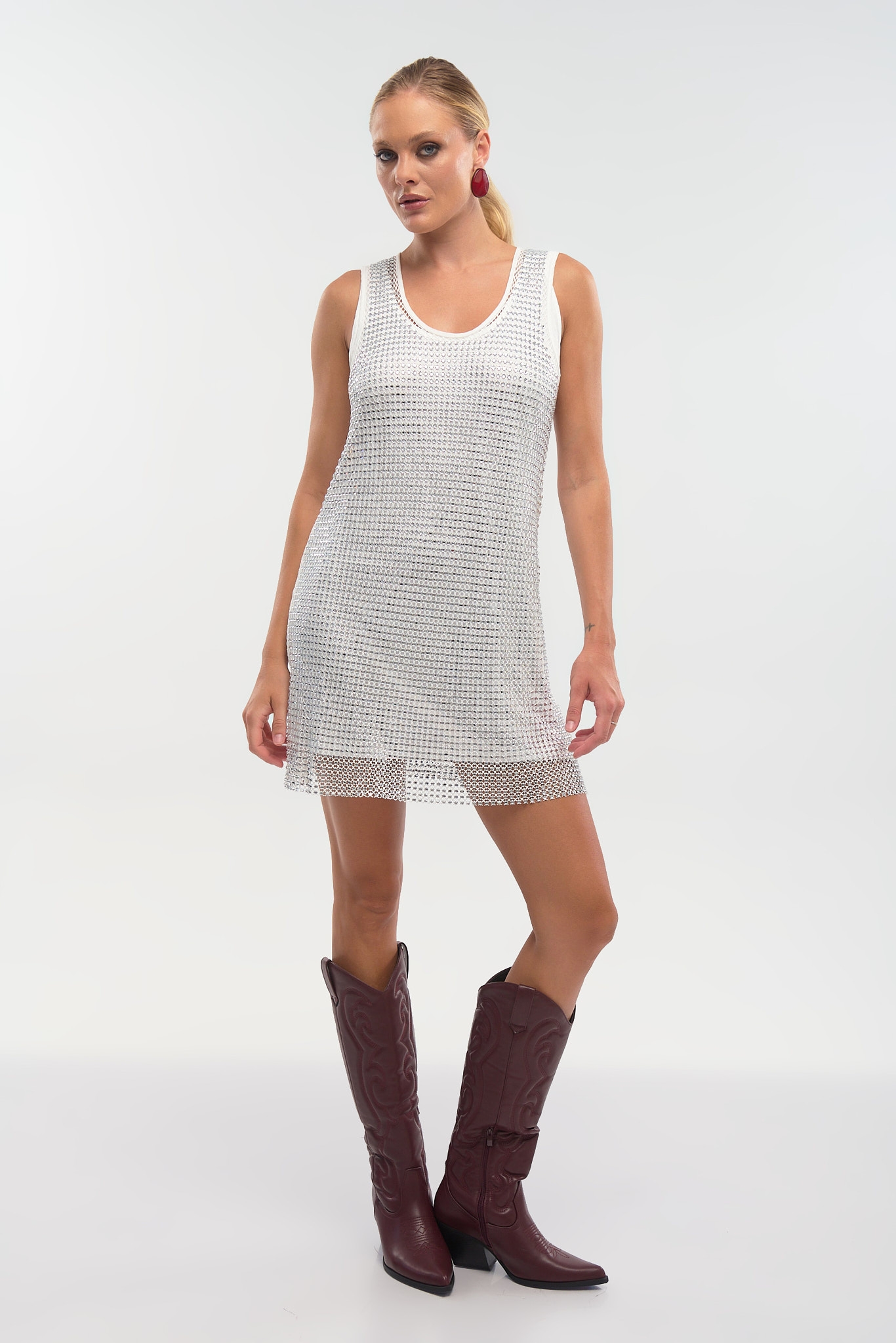 Φόρεμα Κοντό  Με Στρας