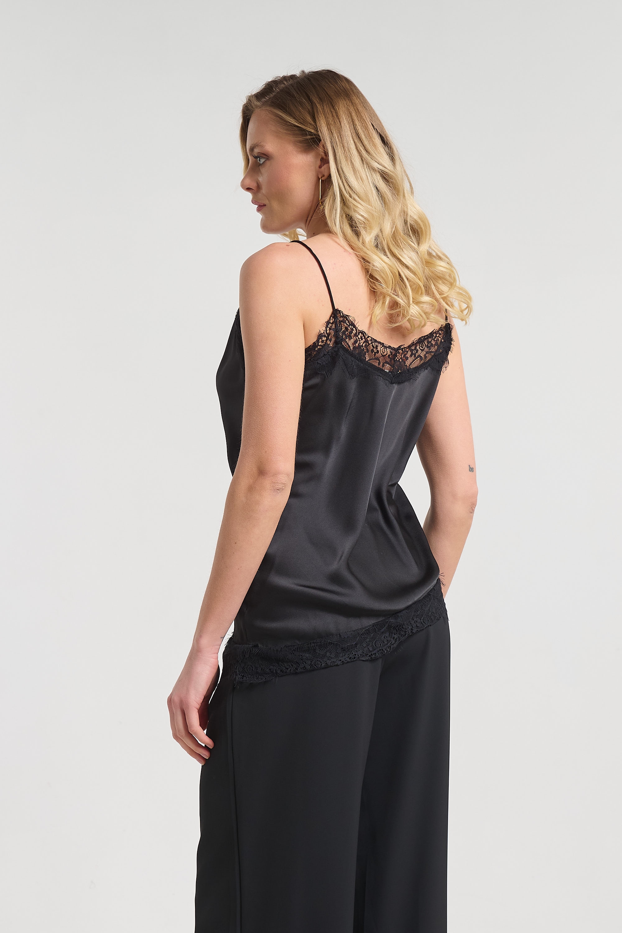 Τοπ Σατέν Lingerie Με Δαντέλα