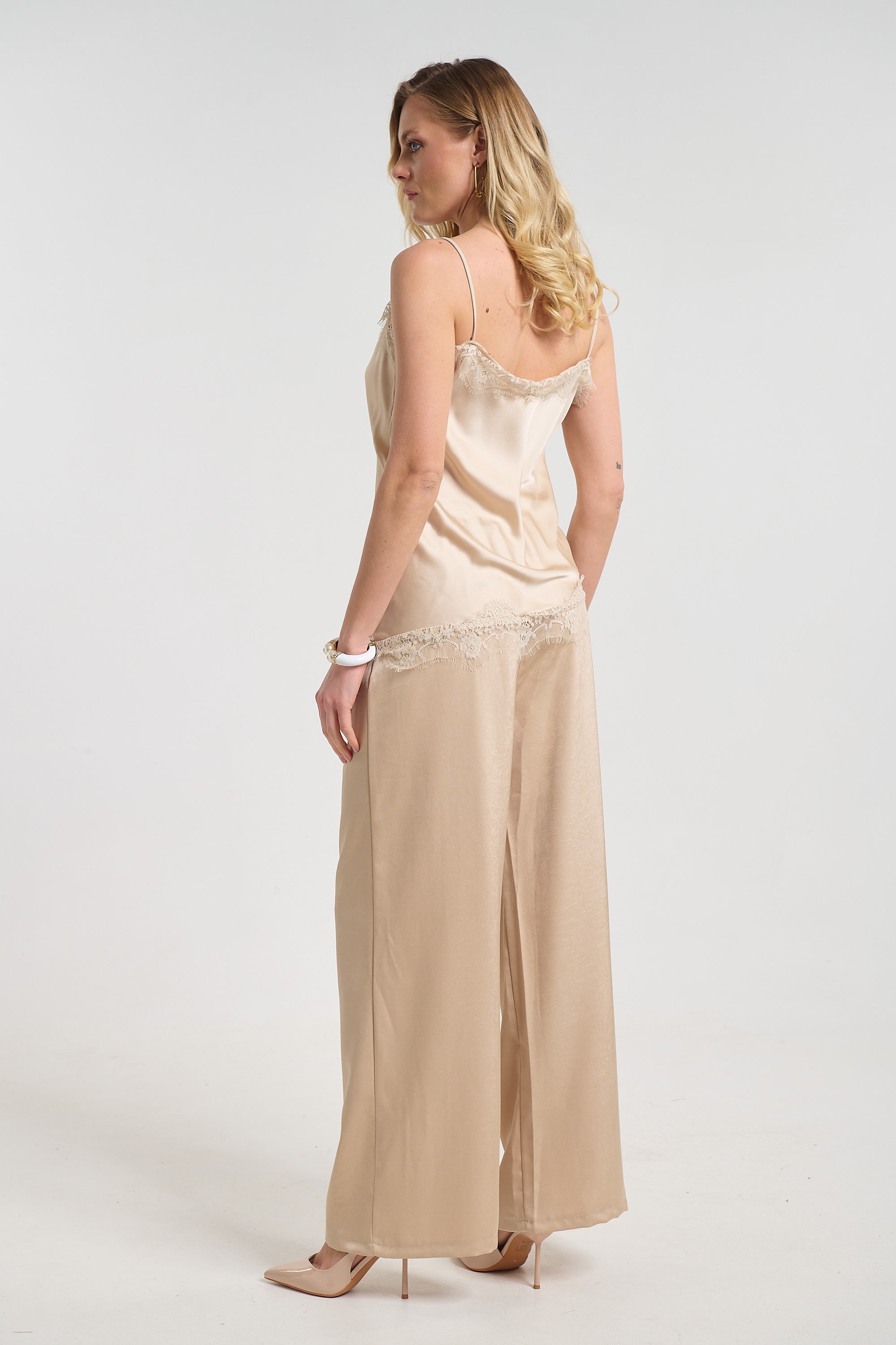 Τοπ Σατέν Lingerie Με Δαντέλα