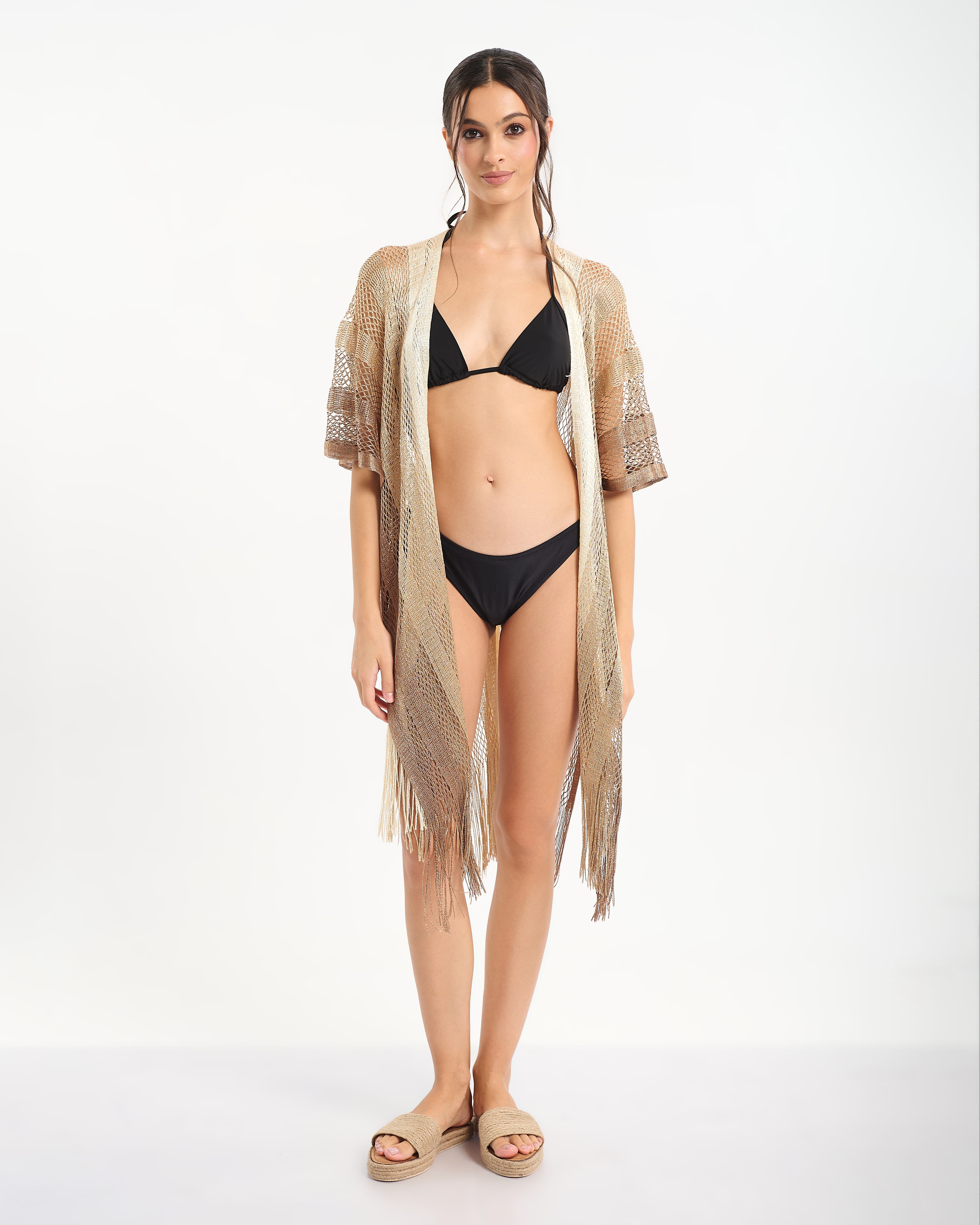 Κιμονό BLE Με Κρόσια Και Διχρωμία