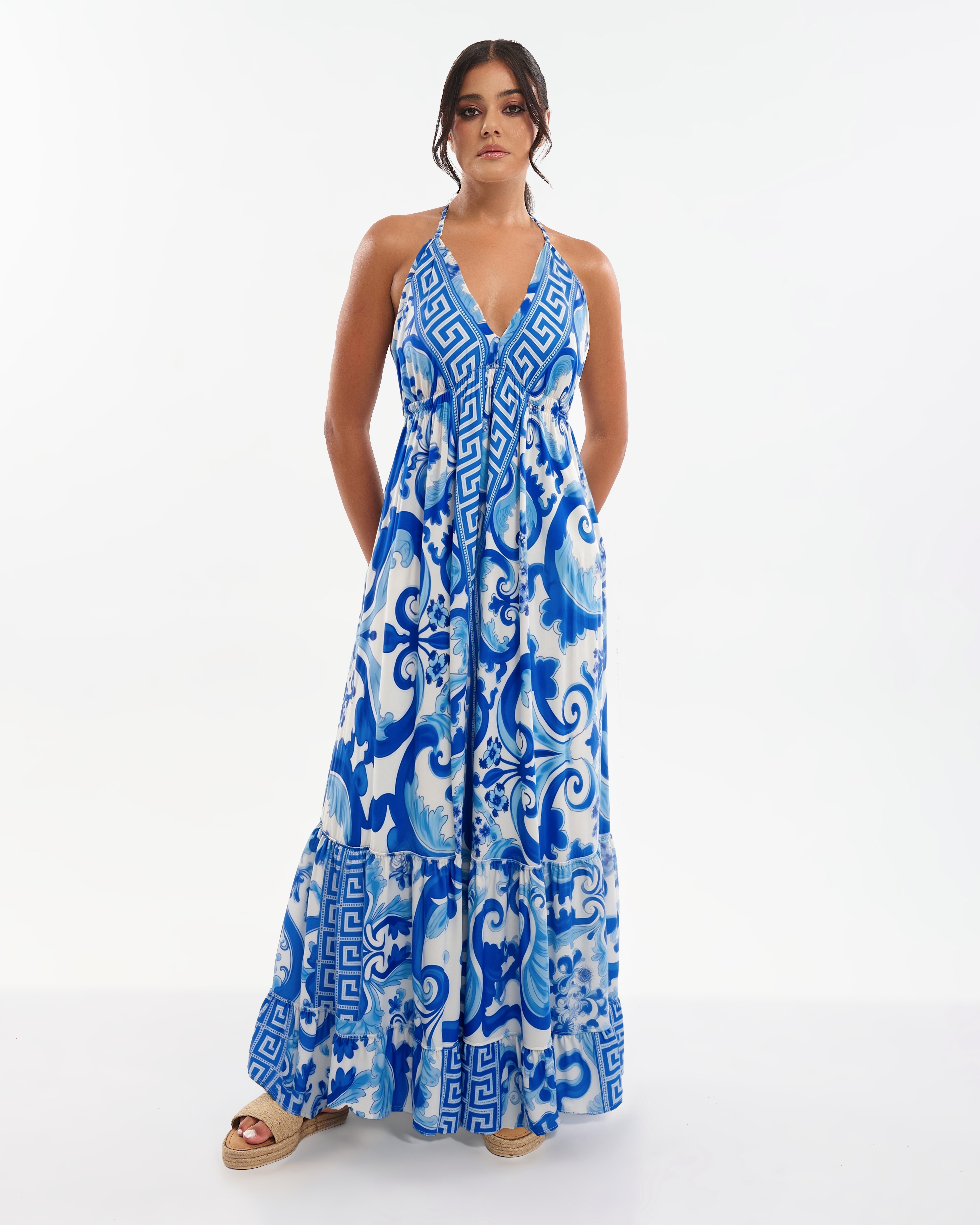 Φόρεμα BLE Maxi Δέτο Με Paisley Print