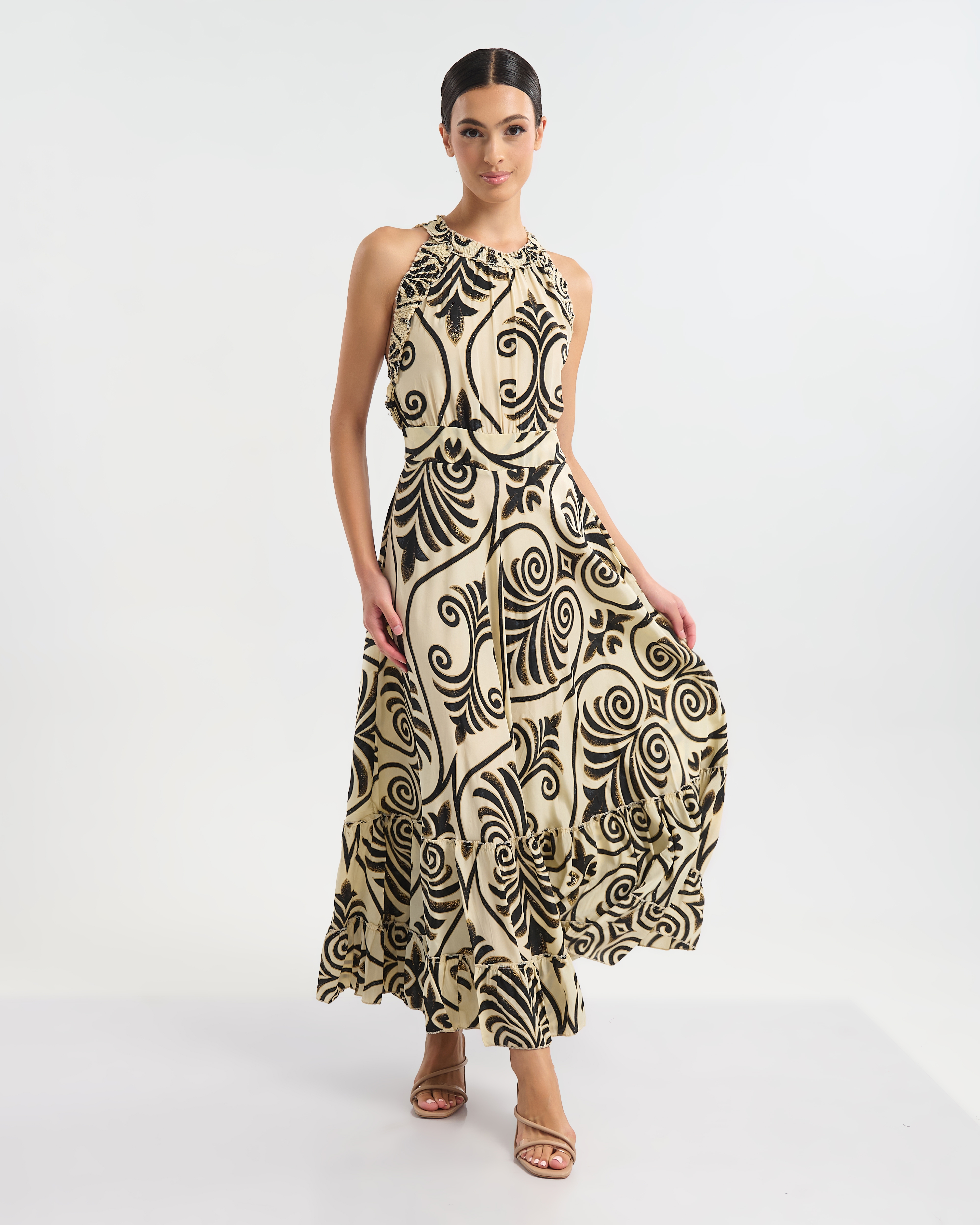 Φόρεμα BLE Maxi Με Γεωμετρικό Print