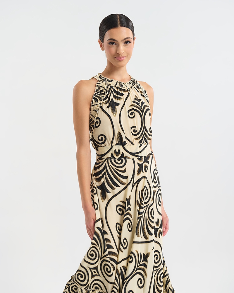 Φόρεμα BLE Maxi Με Γεωμετρικό Print