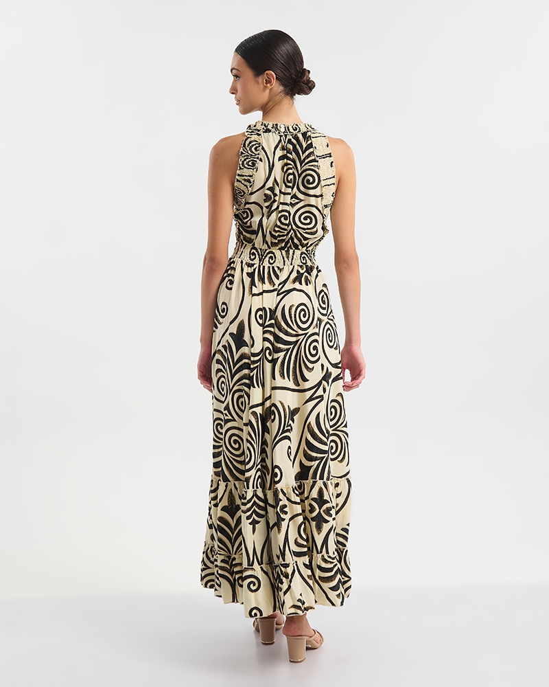 Φόρεμα BLE Maxi Με Γεωμετρικό Print