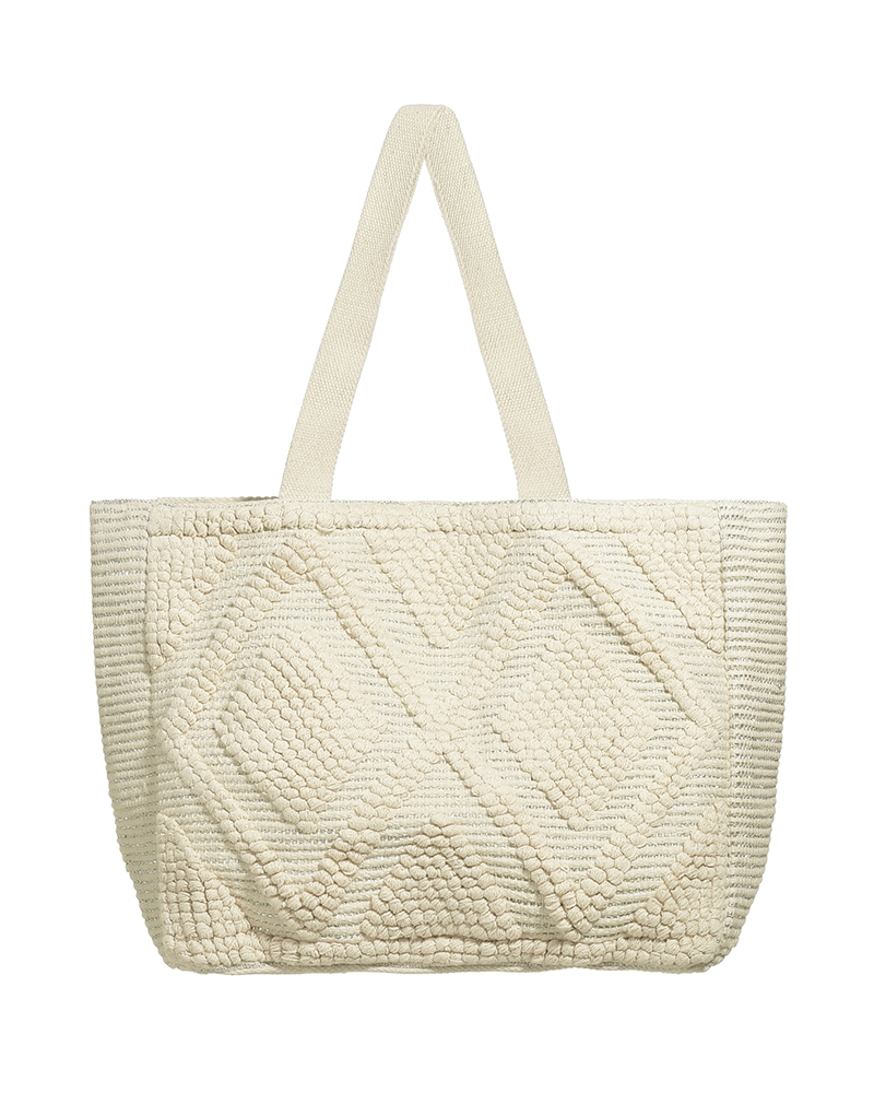BLE Resort Collection Ecru Woven Boho Bag