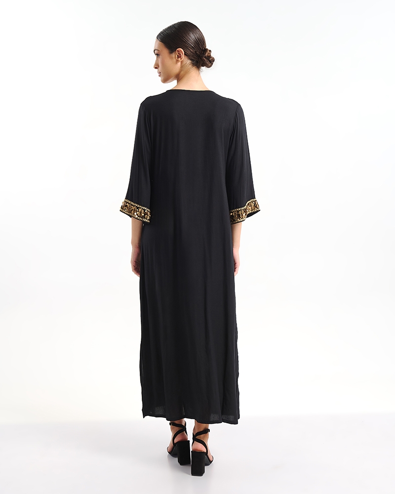 Καφτάνι BLE Maxi Με Χρυσές Πούλιες & Κέντημα