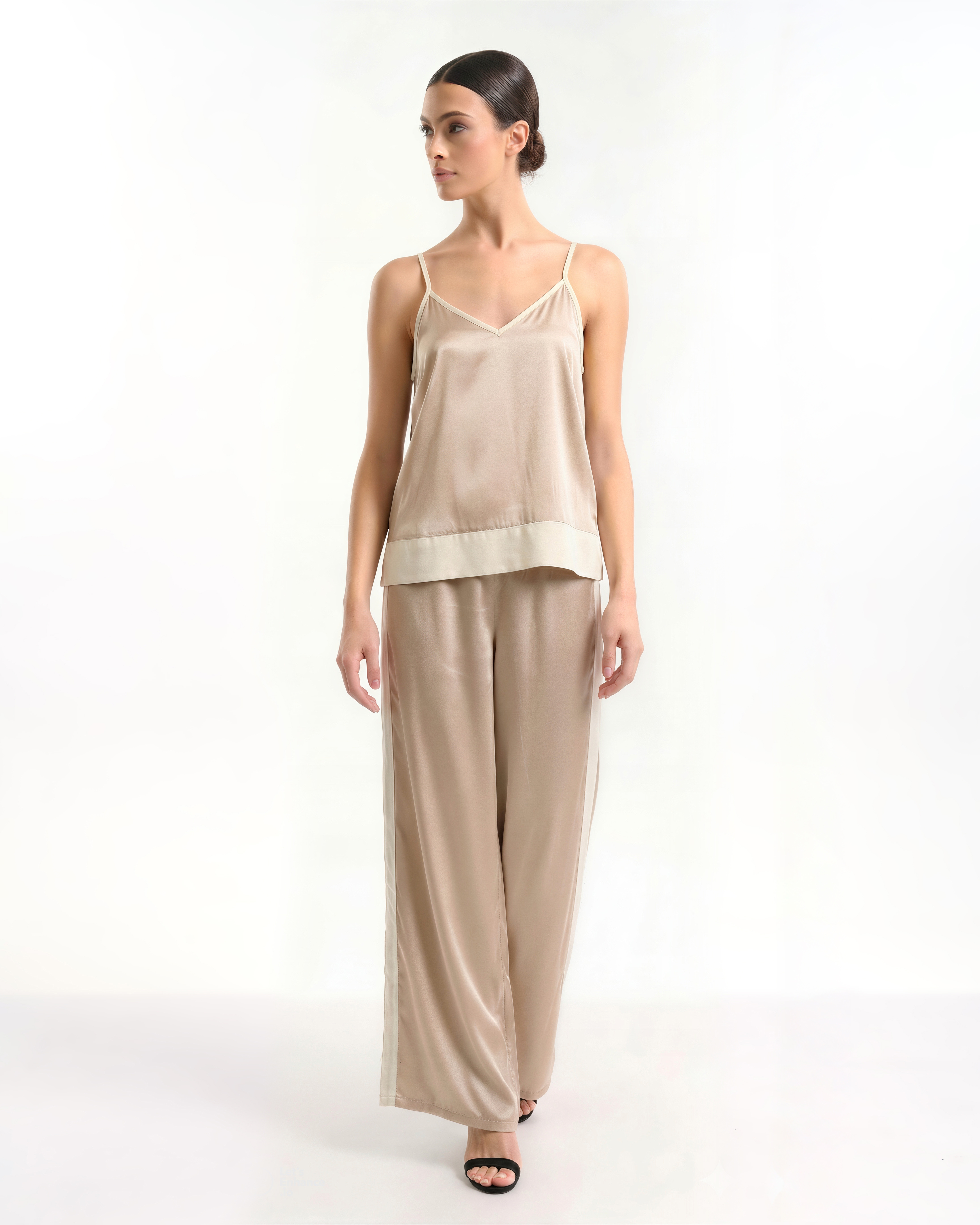 Σετ BLE Satin Look Με Τιραντάκι & Παντελόνα