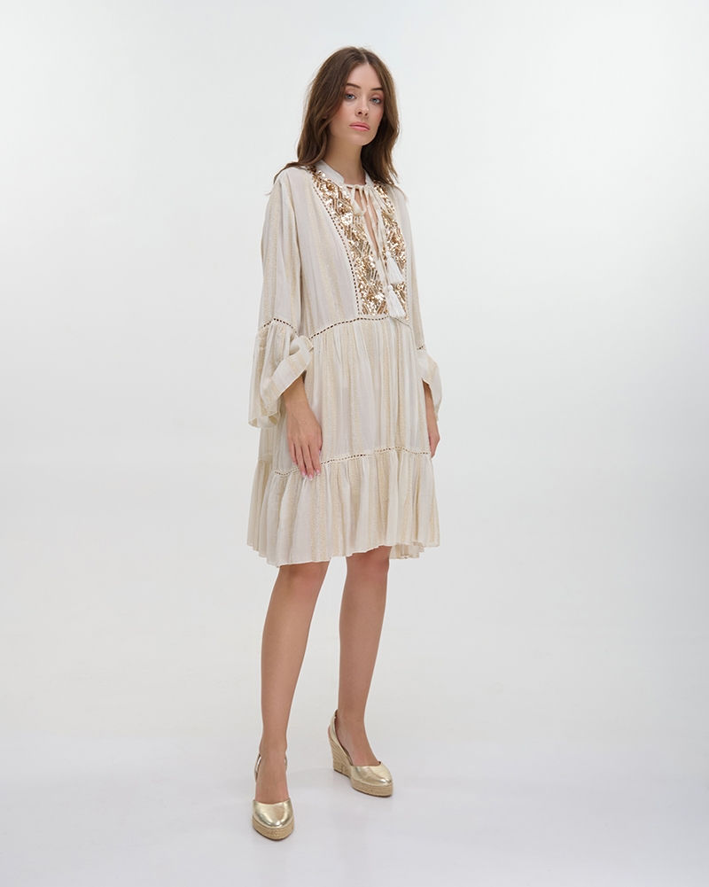 BLE Mini Dress With Gold Sequins