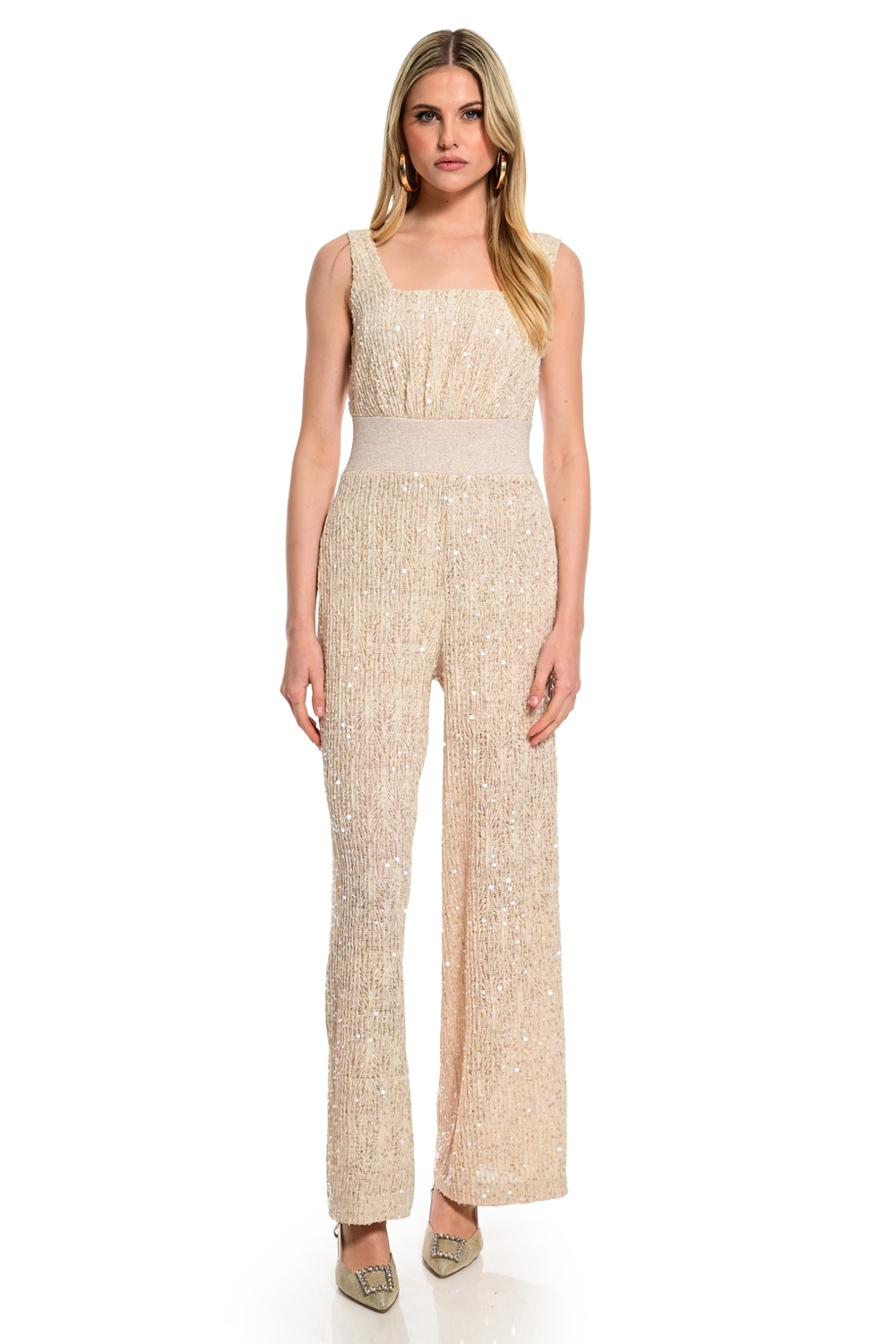 Shimmer Wide Leg Jumpsuit WECOSS