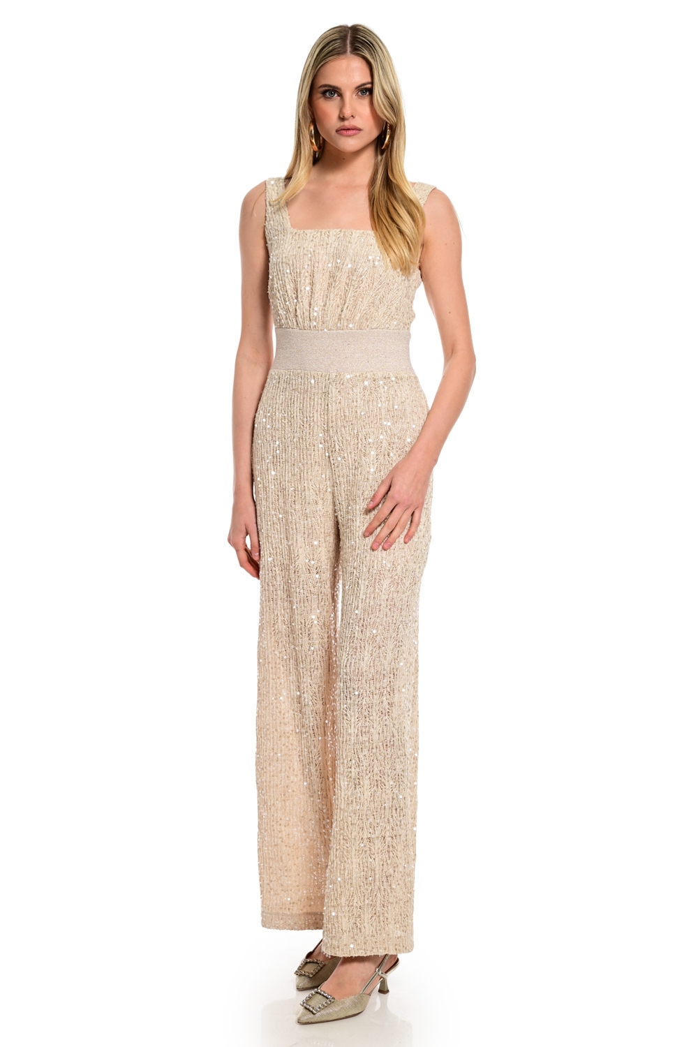 Shimmer Wide Leg Jumpsuit WECOSS
