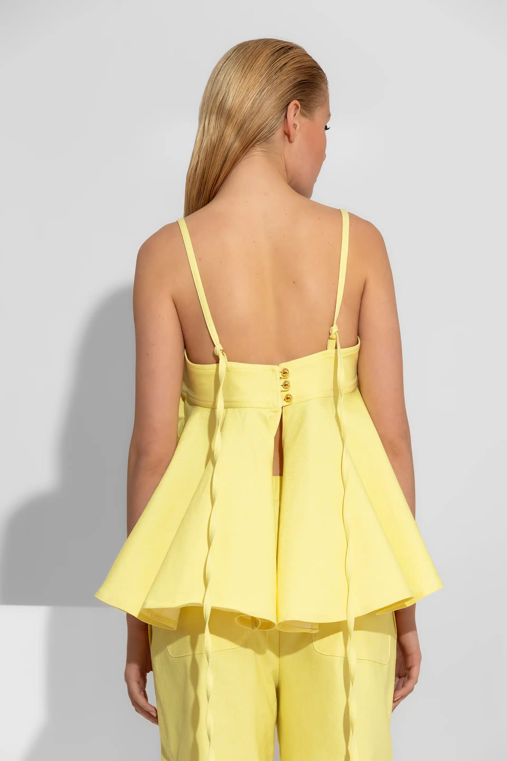 Τοπ Peplum Με Κρύσταλλα & Βολάν C-THROU