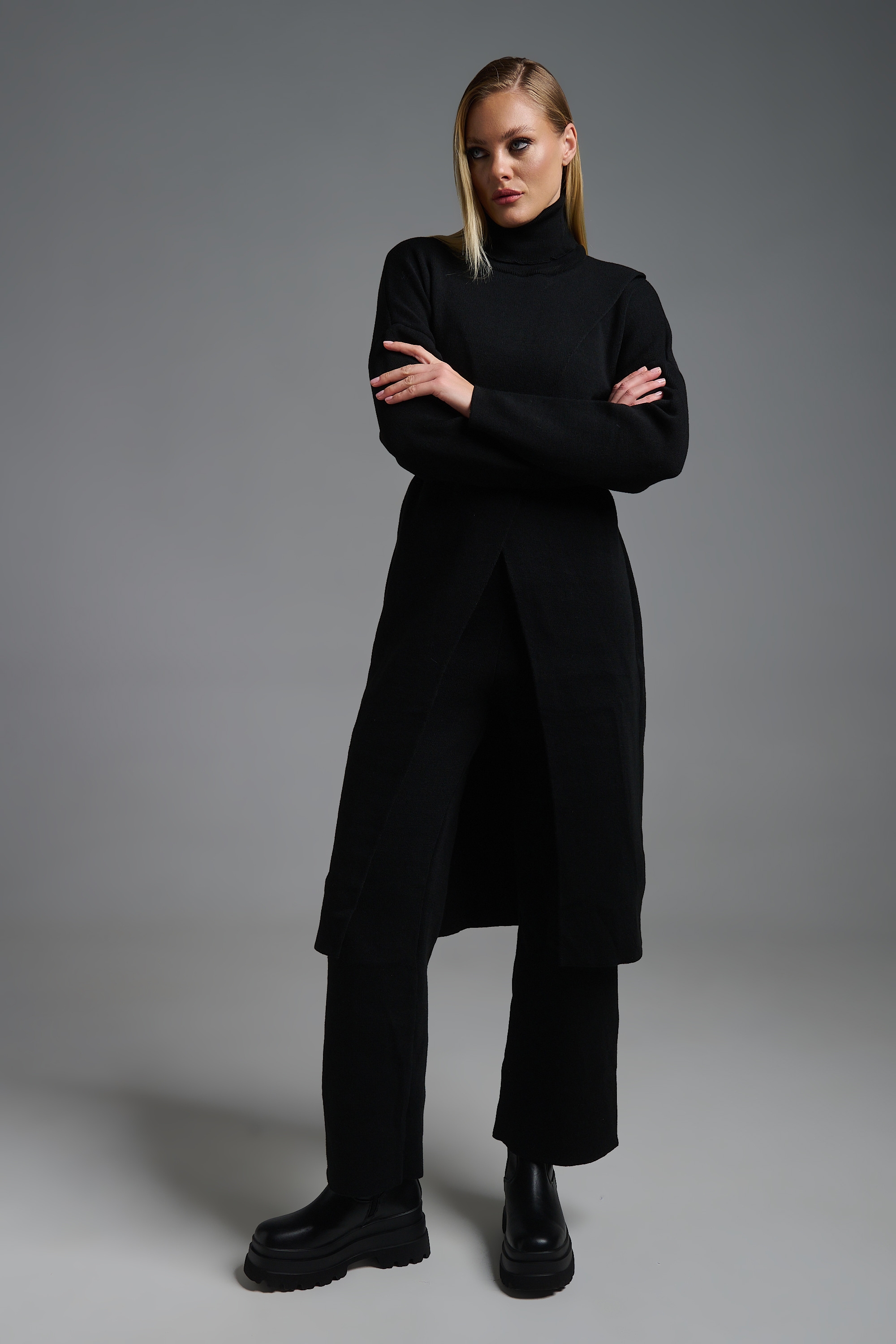 Σετ Πλεκτό Με Άνοιγμα & Ζιβάγκο