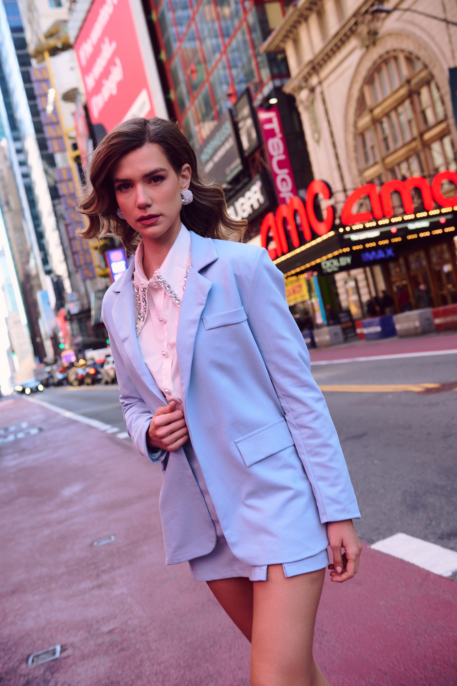 Padded Straight-Length Blazer Designed by Kellys