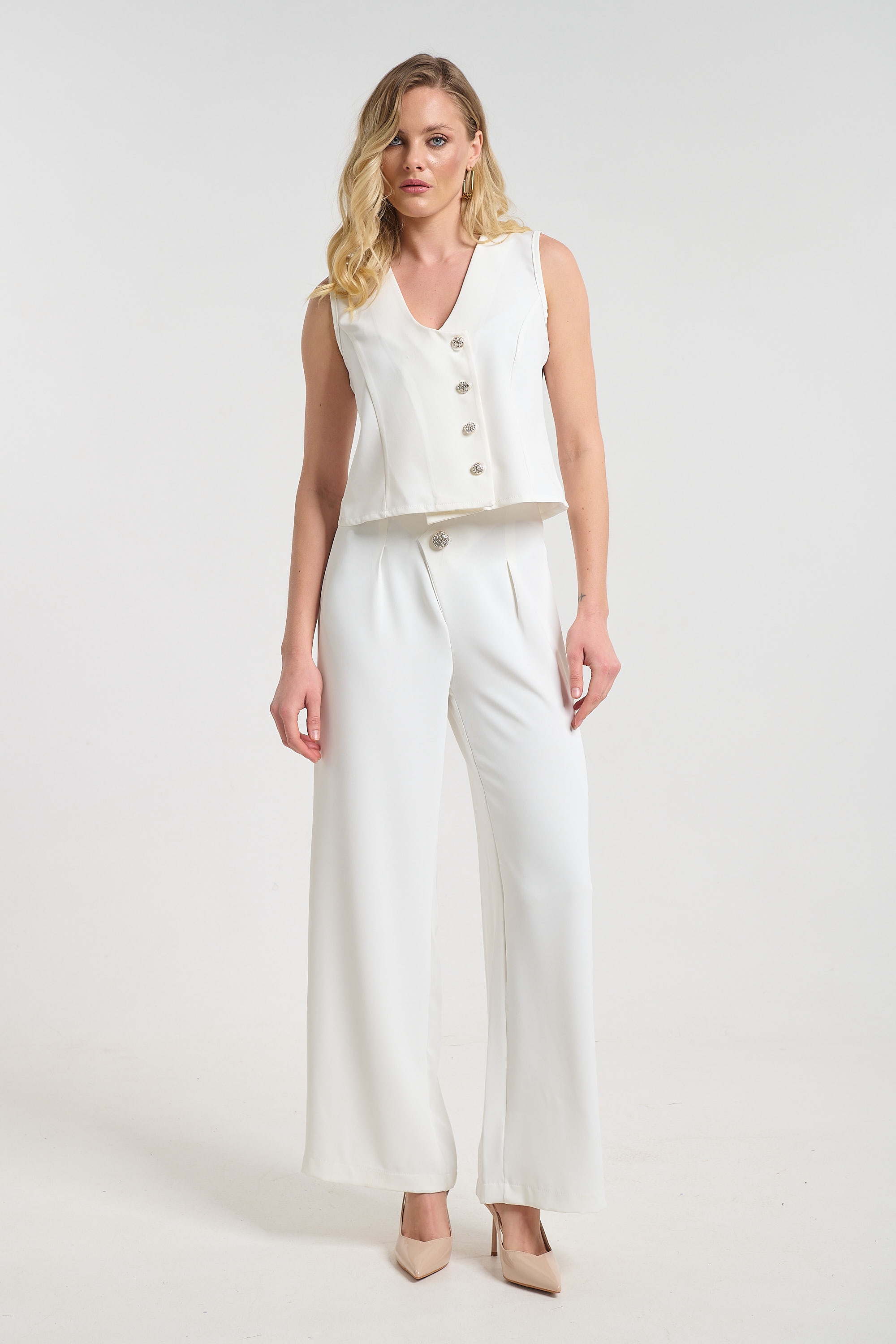 Γιλέκο Με Άνοιγμα Και Στρας Στην Πλάτη Kellys