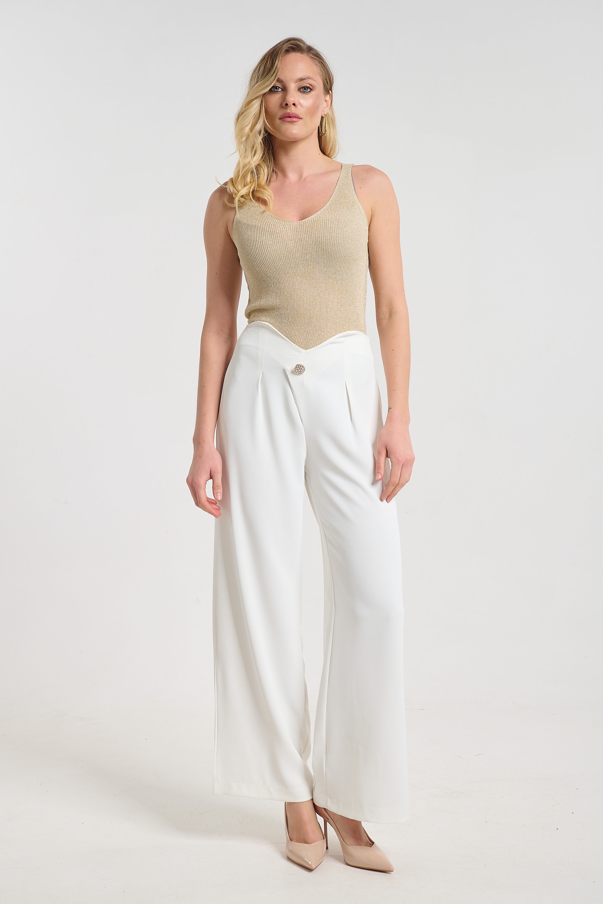 Παντελόνα Ψηλόμεση Με Διακοσμητικό Κουμπί Kellys