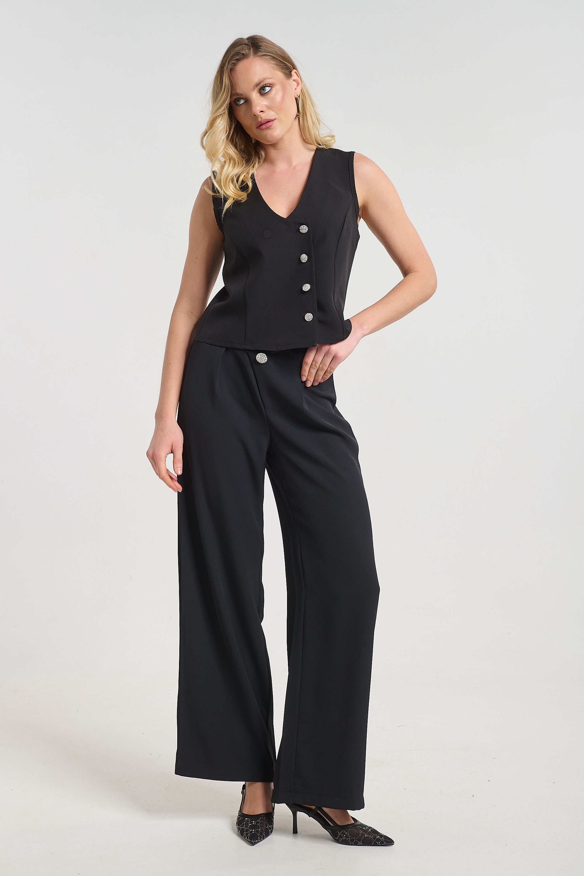 Παντελόνα Ψηλόμεση Με Διακοσμητικό Κουμπί Kellys