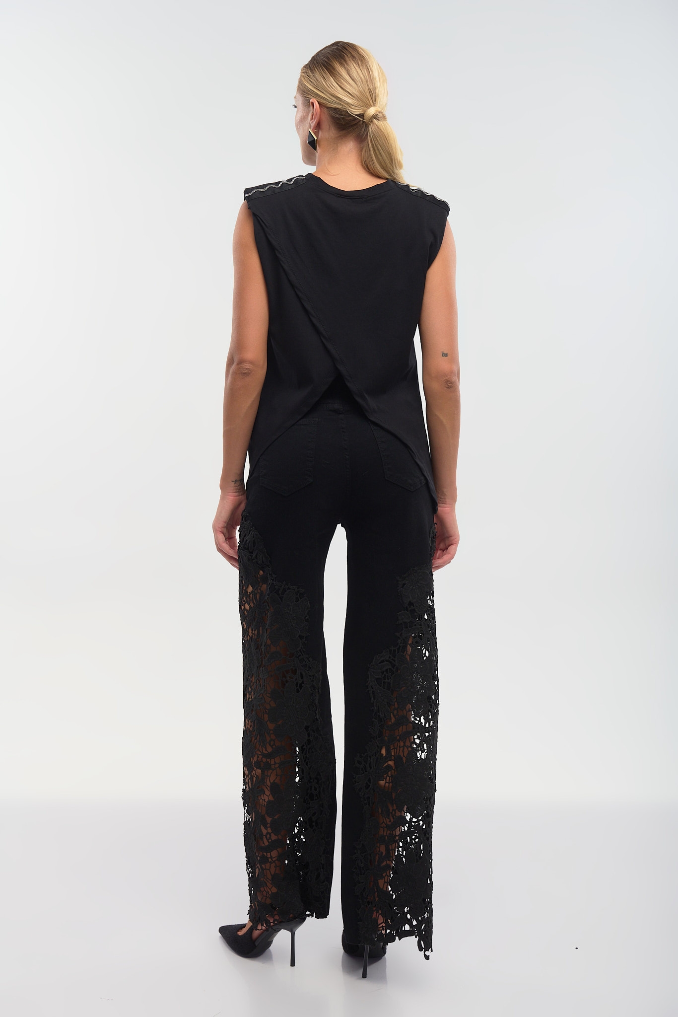 Μπλούζα Αμάνικη με Βάτες & Στρας Kellys