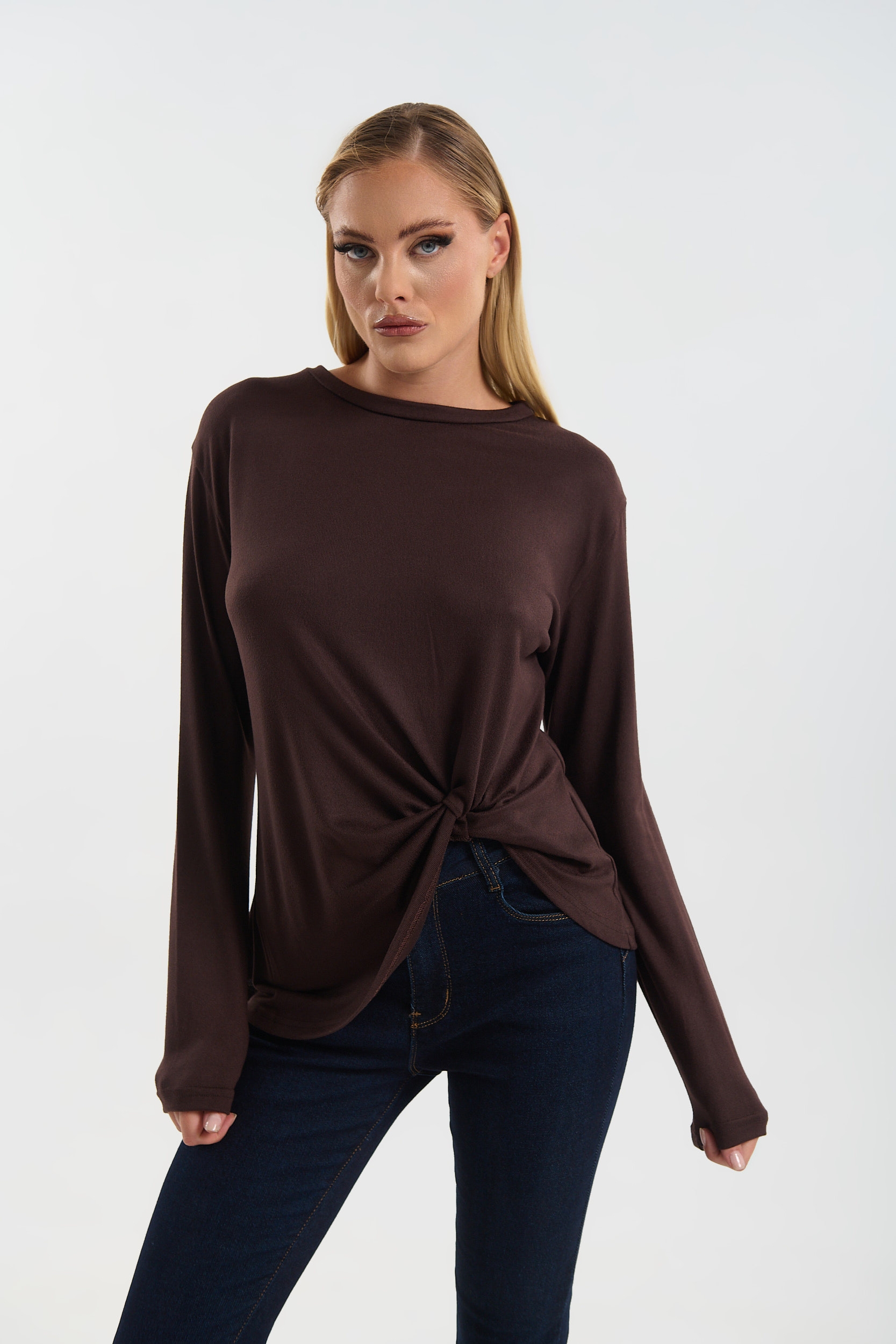 Μπλούζα Μακρυμάνικη Με Κόμπο Στη Μέση Kellys