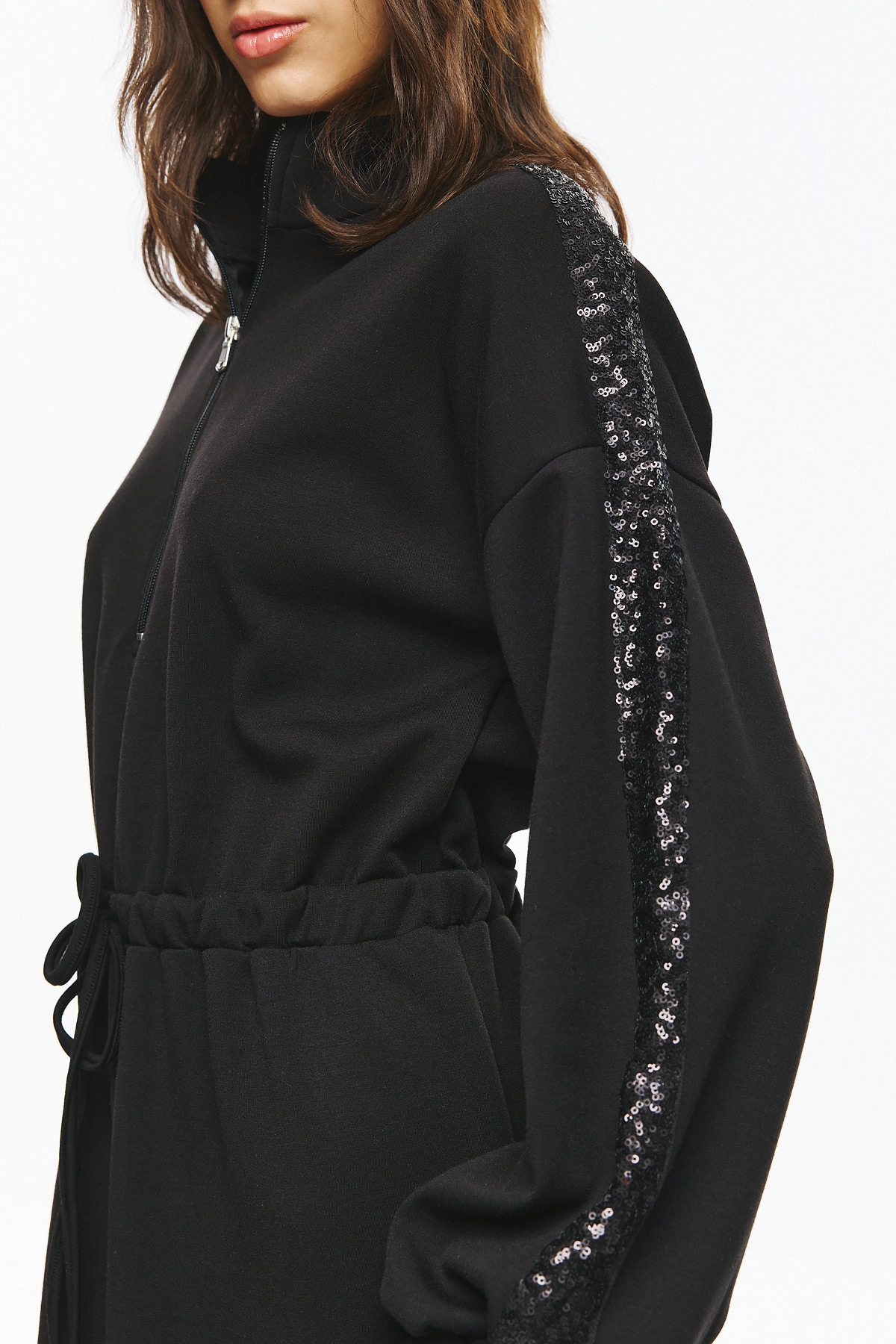 Φόρεμα Φούτερ Με Παγιέτες Στα Μανίκια DEJAVU