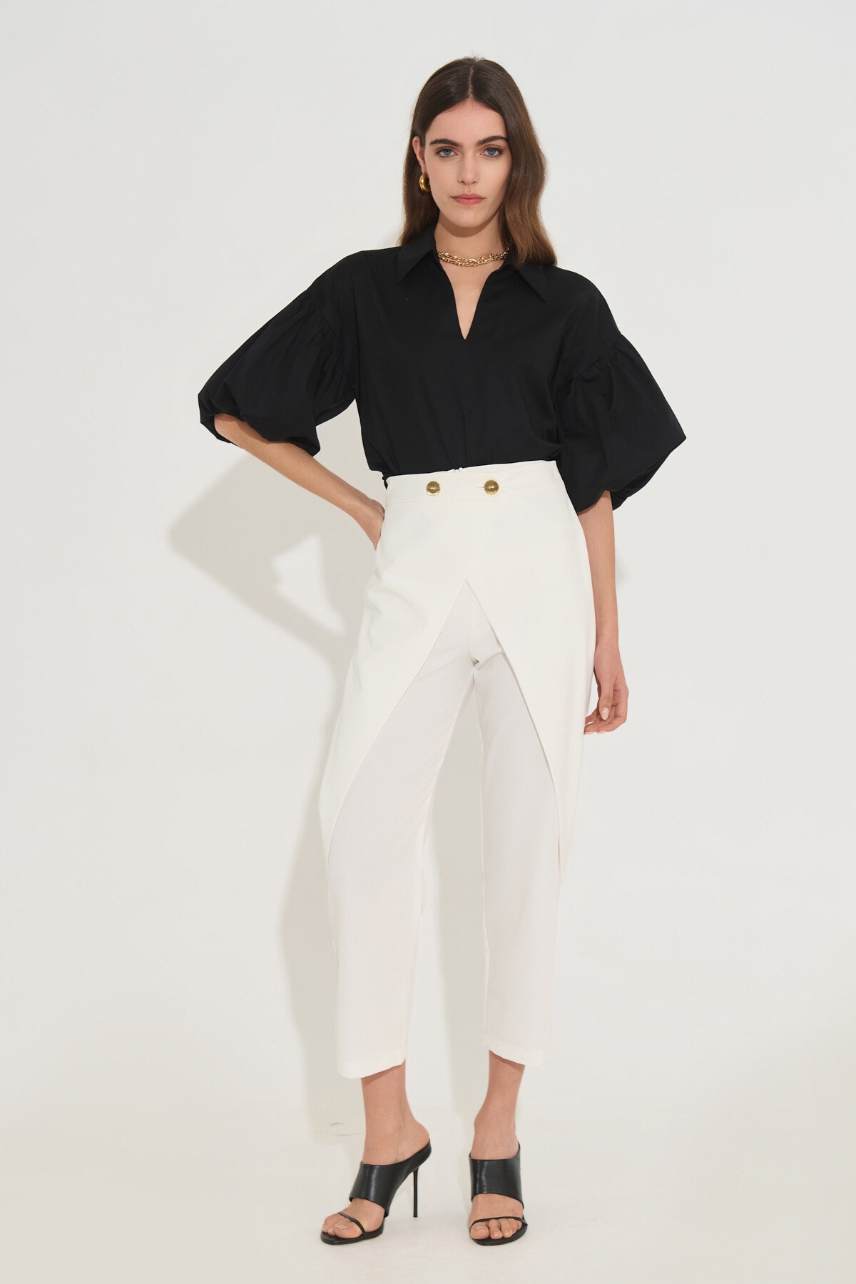 Παντελόνι Φάκελος Χρυσά Κουμπιά DEJAVU