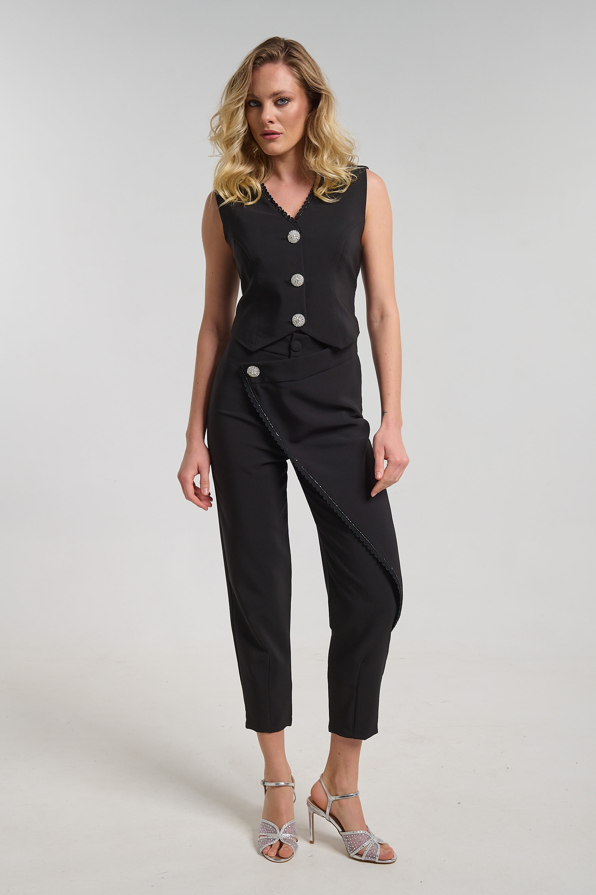 Παντελόνι Φάκελος Με Δαντέλα Και Στρας DEJAVU