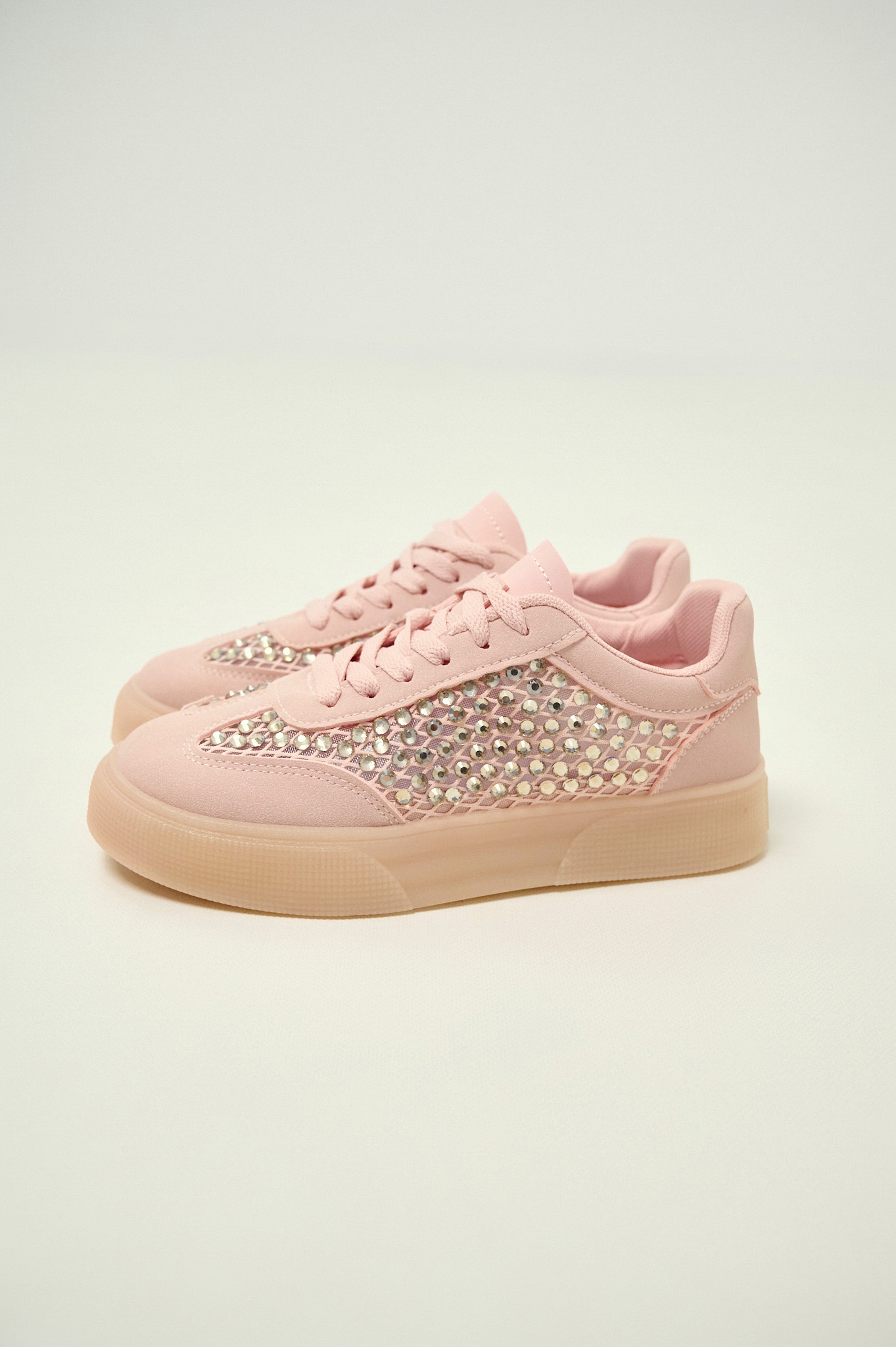 Sneakers with Strass & Mesh