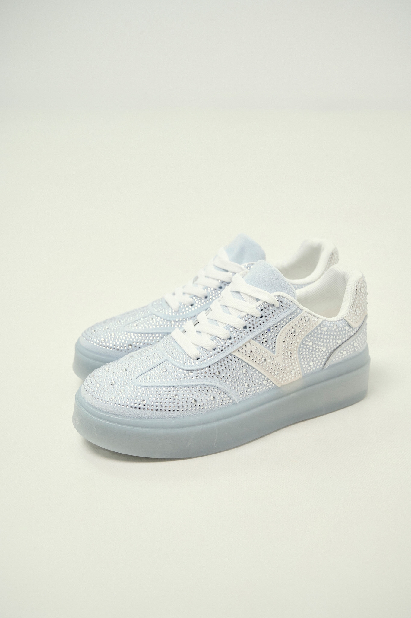 Sneakers Platform Με Στρας Λογότυπο