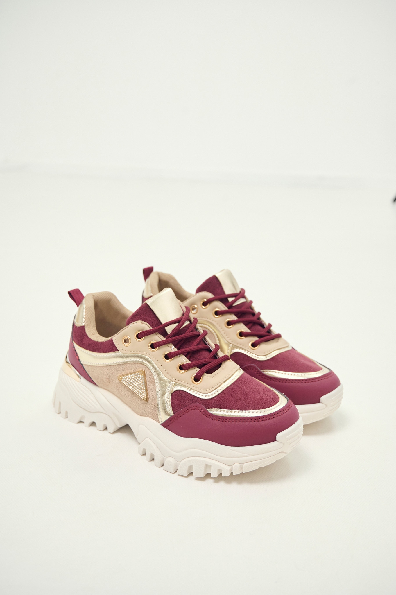 Sneakers Chunky Με Μεταλλικές Λεπτομέρειες & Στρας